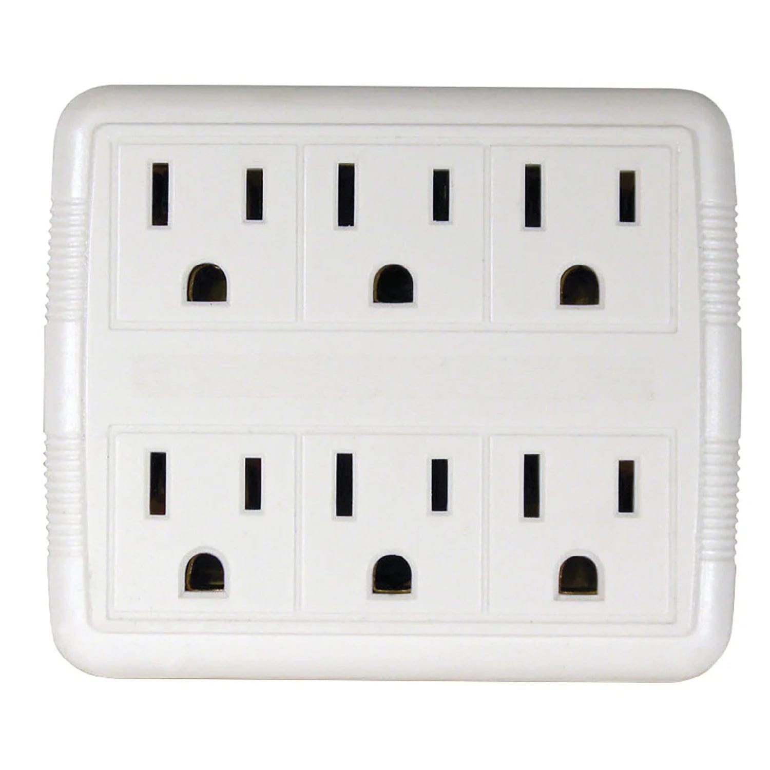 Prime 6-AC Outlet Grounded Wall Tap, PB801011
