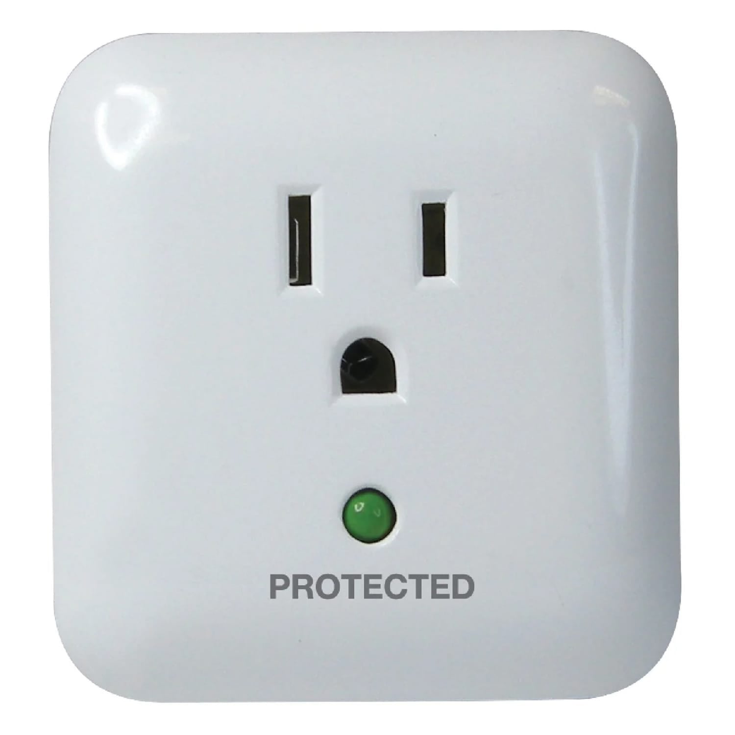 Prime 1-Outlet 900-Joules Surge Protector Wall Tap with Protected LED Indicator and End of Service Alarm, PB802105