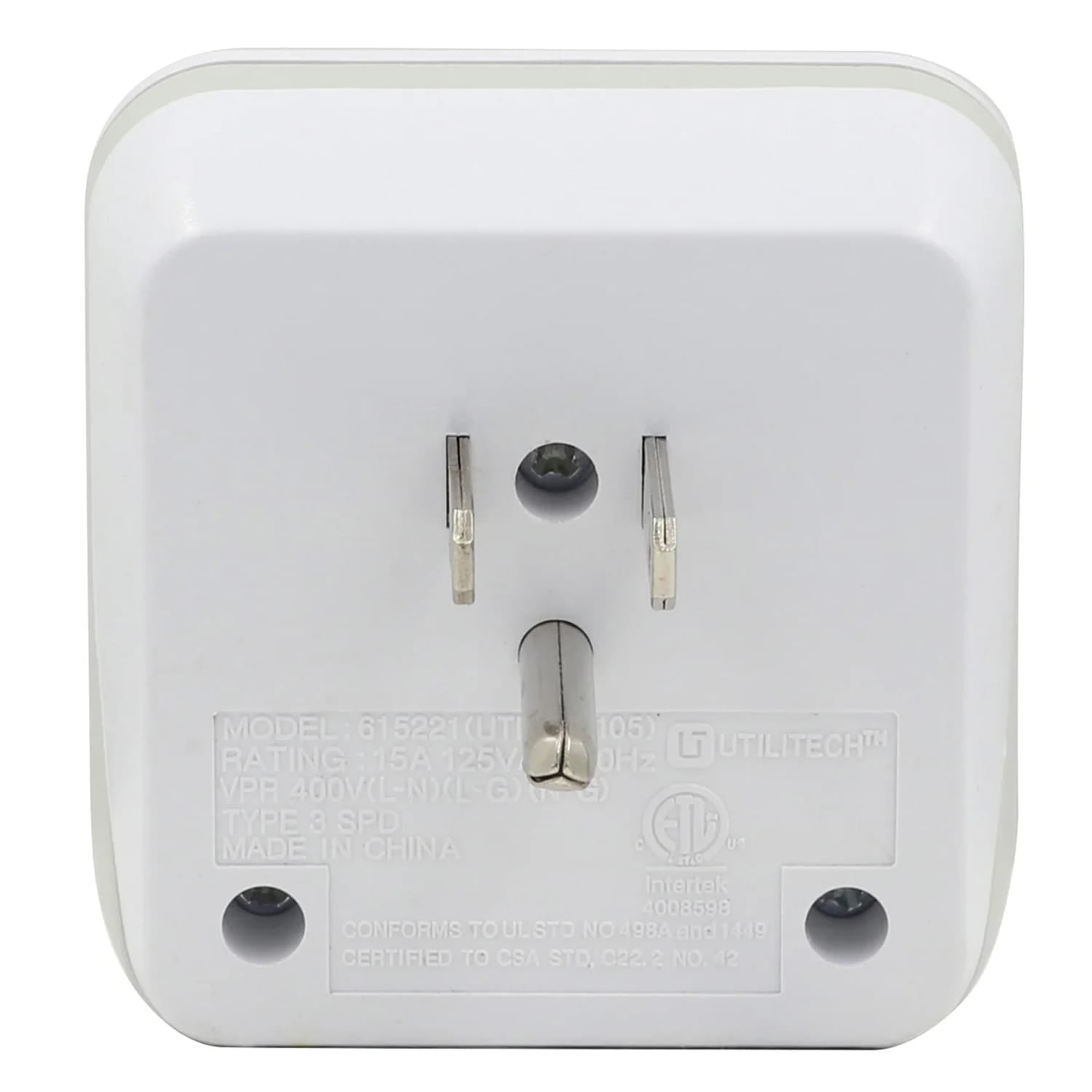 Prime 1-Outlet 900-Joules Surge Protector Wall Tap with Protected LED Indicator and End of Service Alarm, PB802105