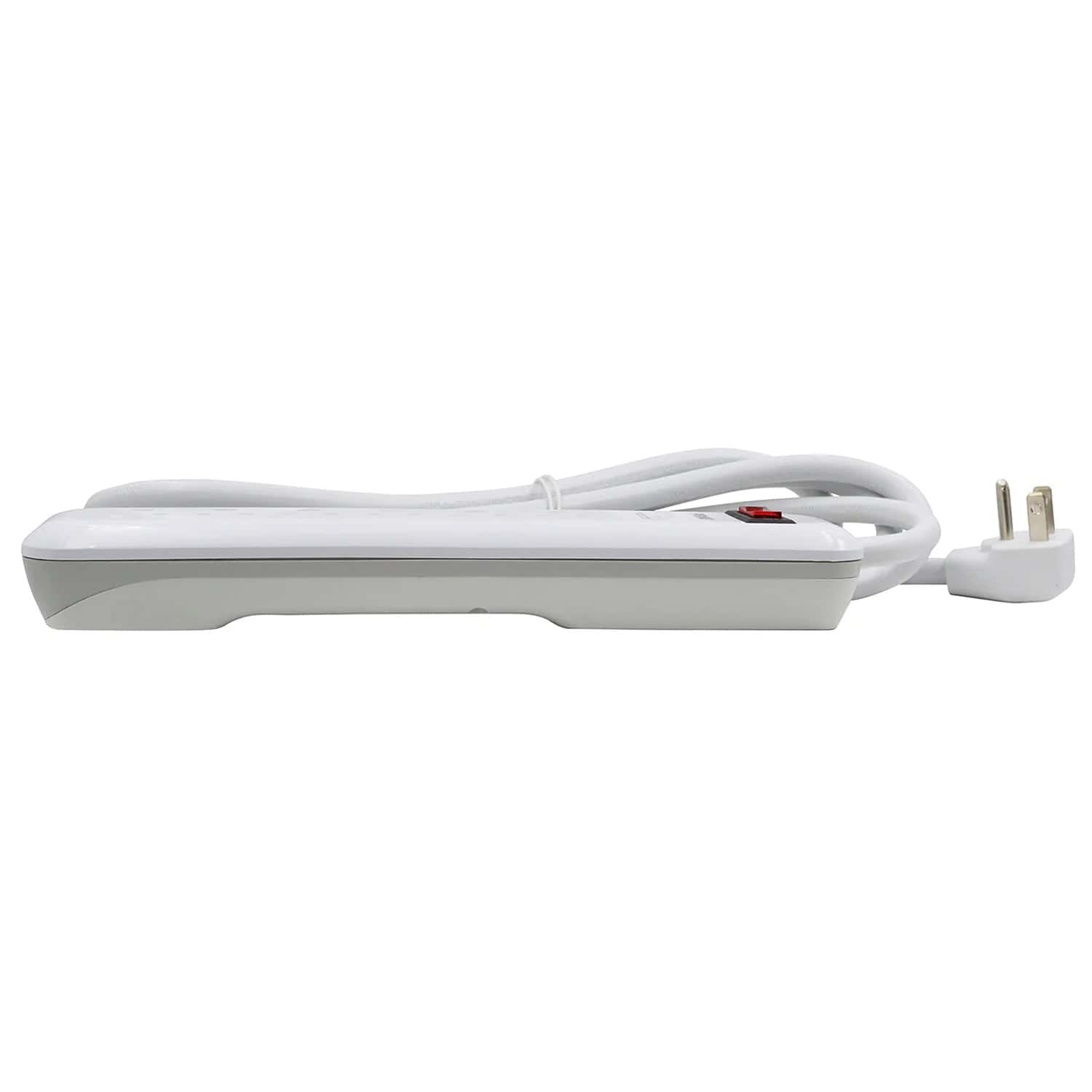 Prime 6-AC Outlet 1000-Joules Surge Protector Power Strip, 8-Ft. Cord with Right-Angle Plug, PB802126