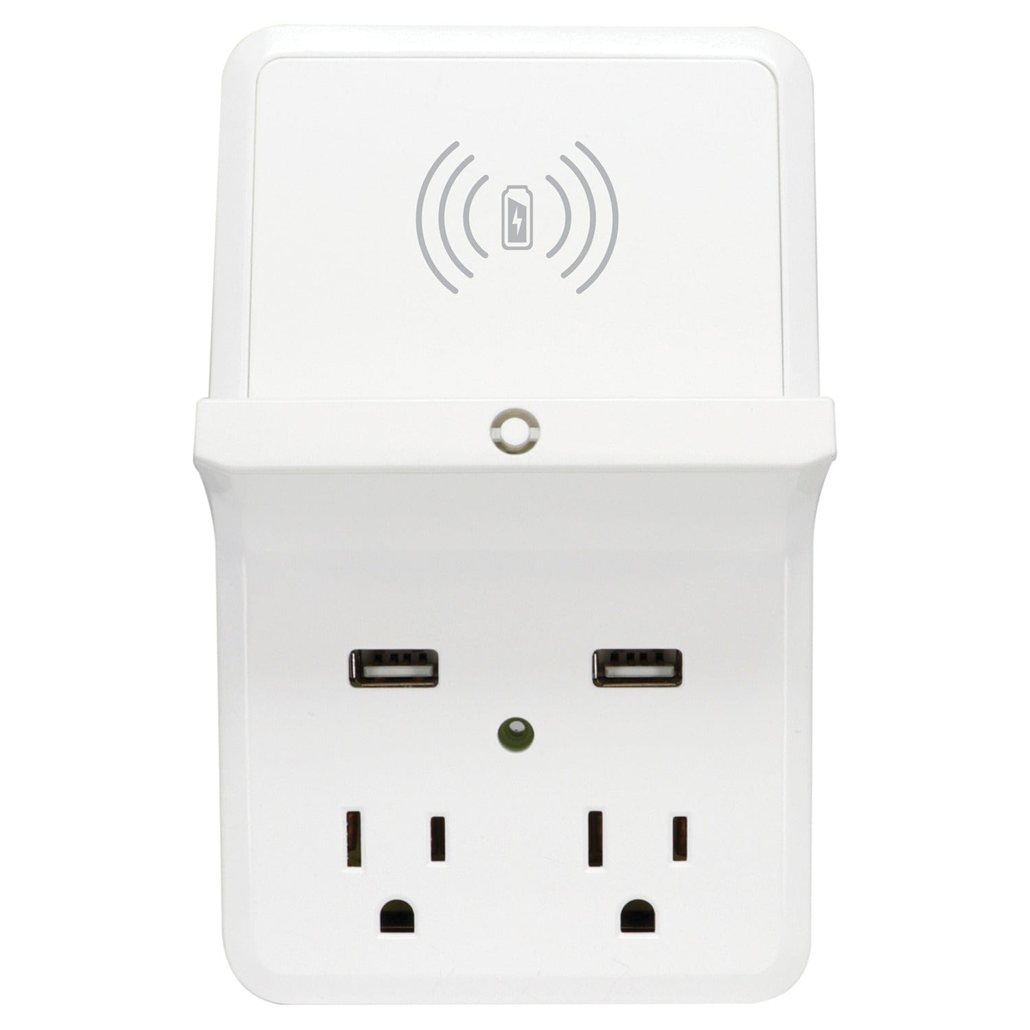 Prime Wireless-Charging-Dock Wall Tap with 2 Outlets and Dual USB Charger
