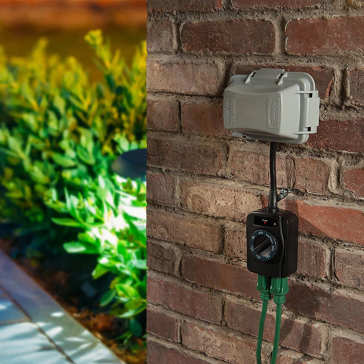 Prime 2-Outlet Grounded Outdoor Countdown Timer with Photosensor