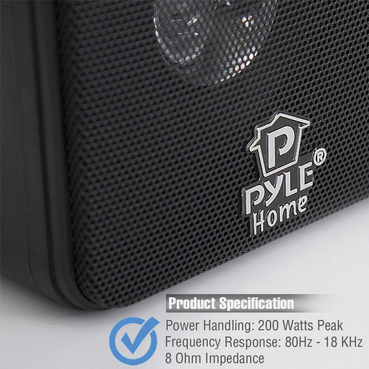 Pyle 200-Watt-Max Wall Mountable Mini-Cube Bookshelf Speaker Set with 4-In. Woofers and Video Shielded, Pair