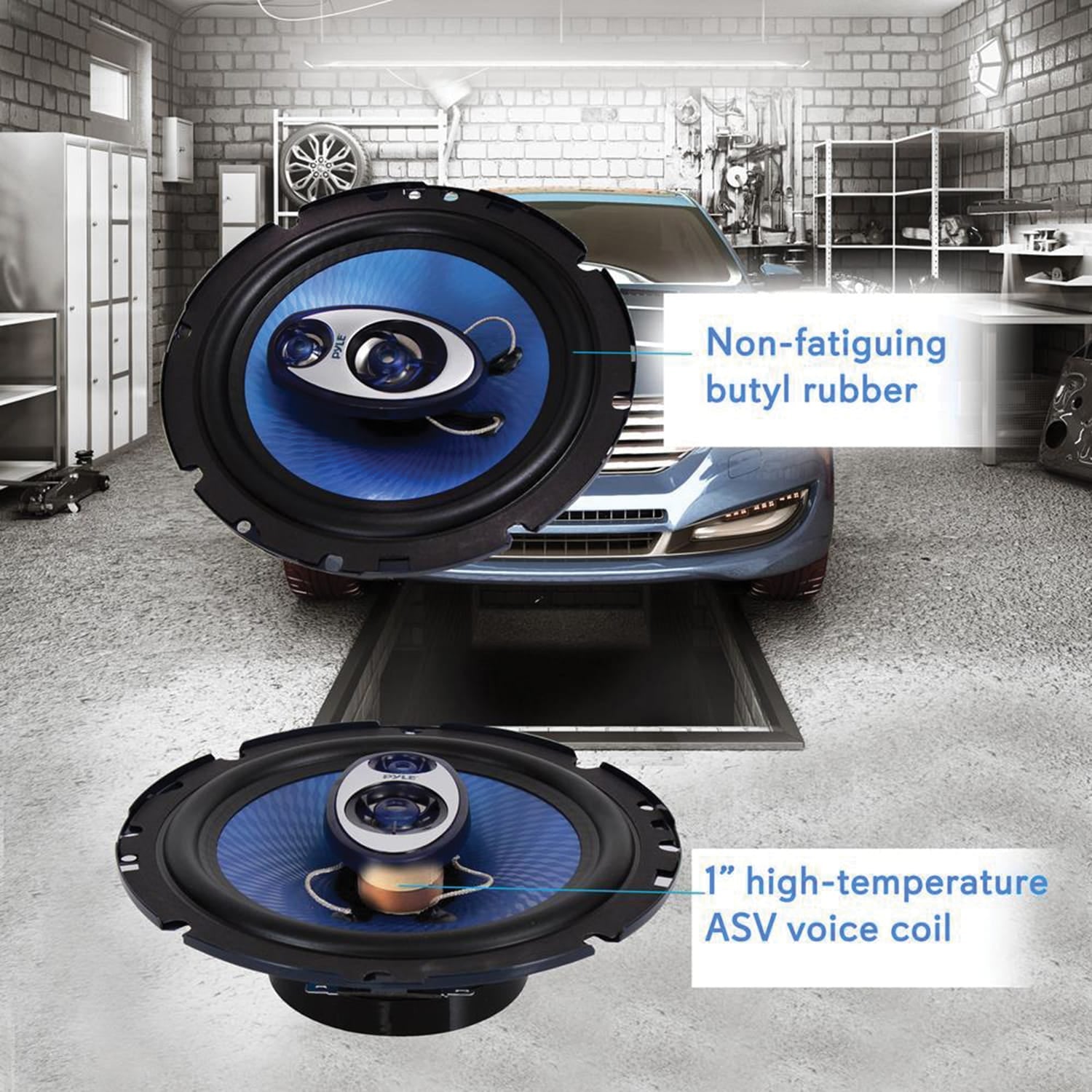Pyle Blue Label 6.5-In. 3-Way 360-Watt-Max Speakers