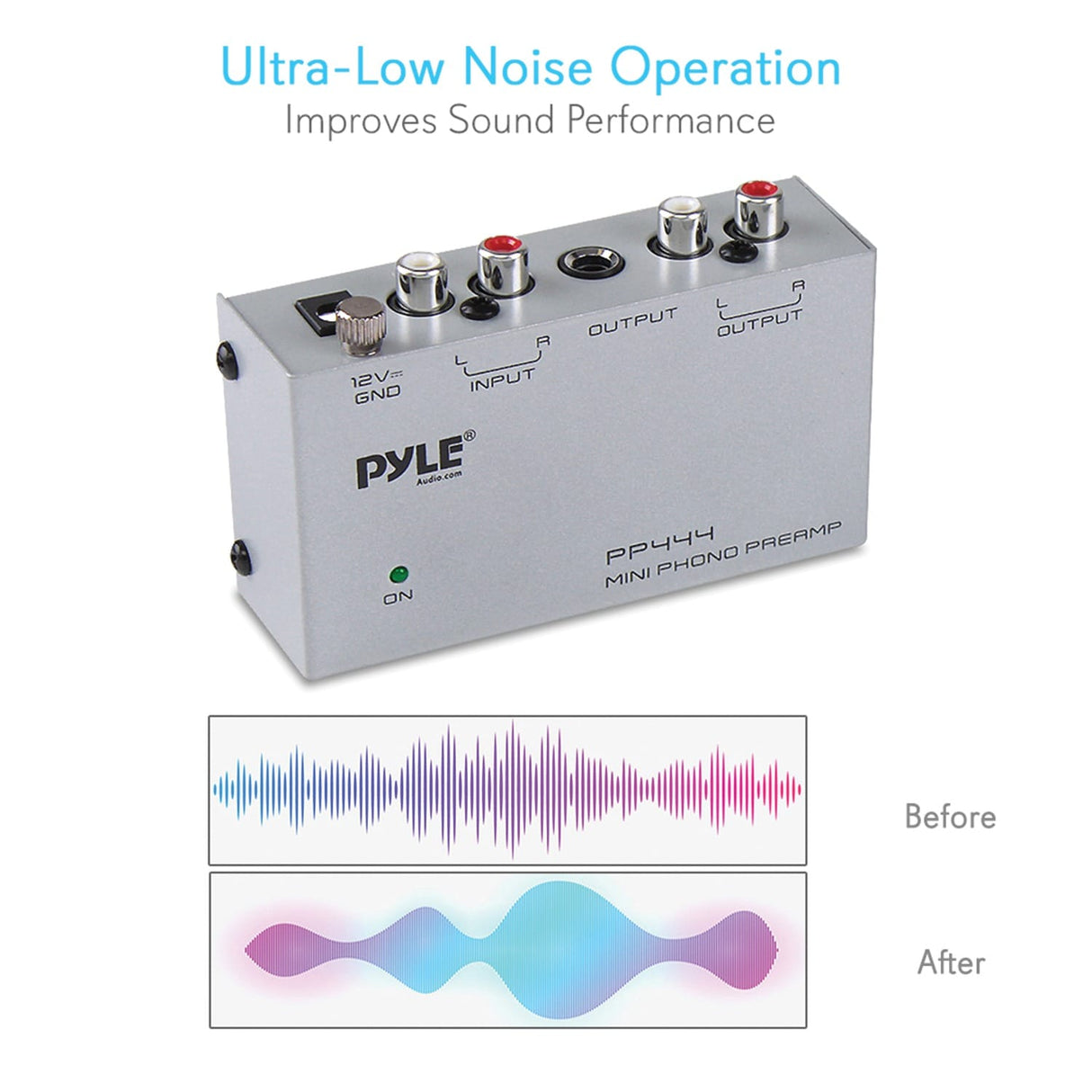 Pyle Ultra-Compact Phono Turntable Preamp