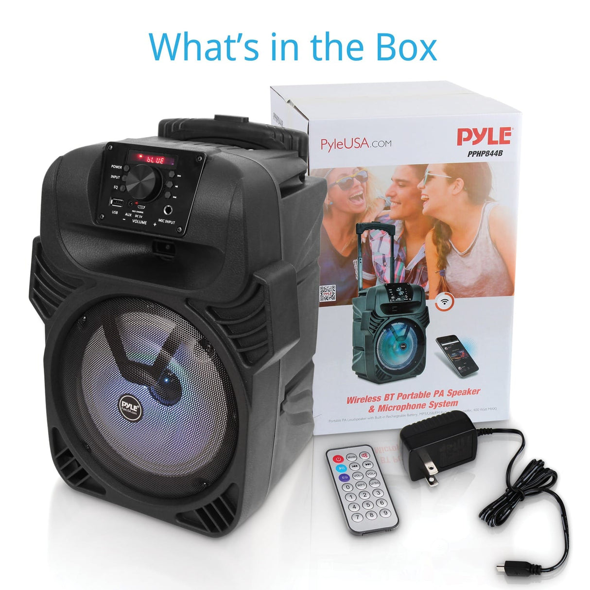 Pyle Portable Bluetooth PA Speaker and Microphone System