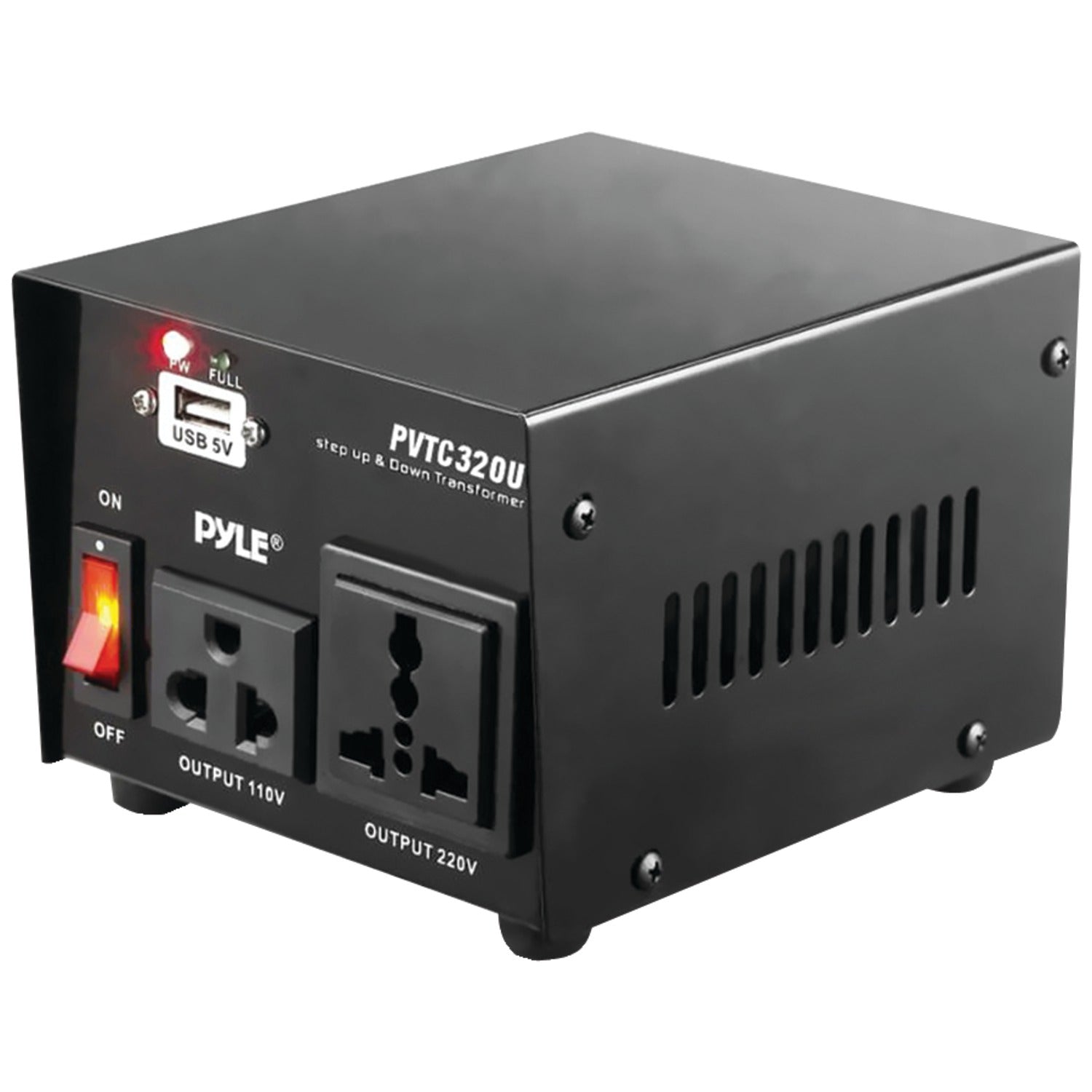 Pyle Step Up and Step Down 500-Watt Voltage Converter Transformer with USB Charging Port
