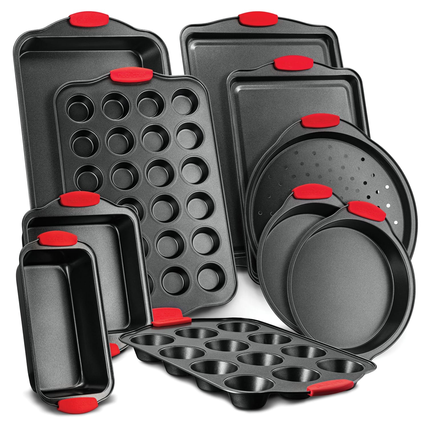 NutriChef 10-Piece Non-Stick Kitchen Oven Baking Pans