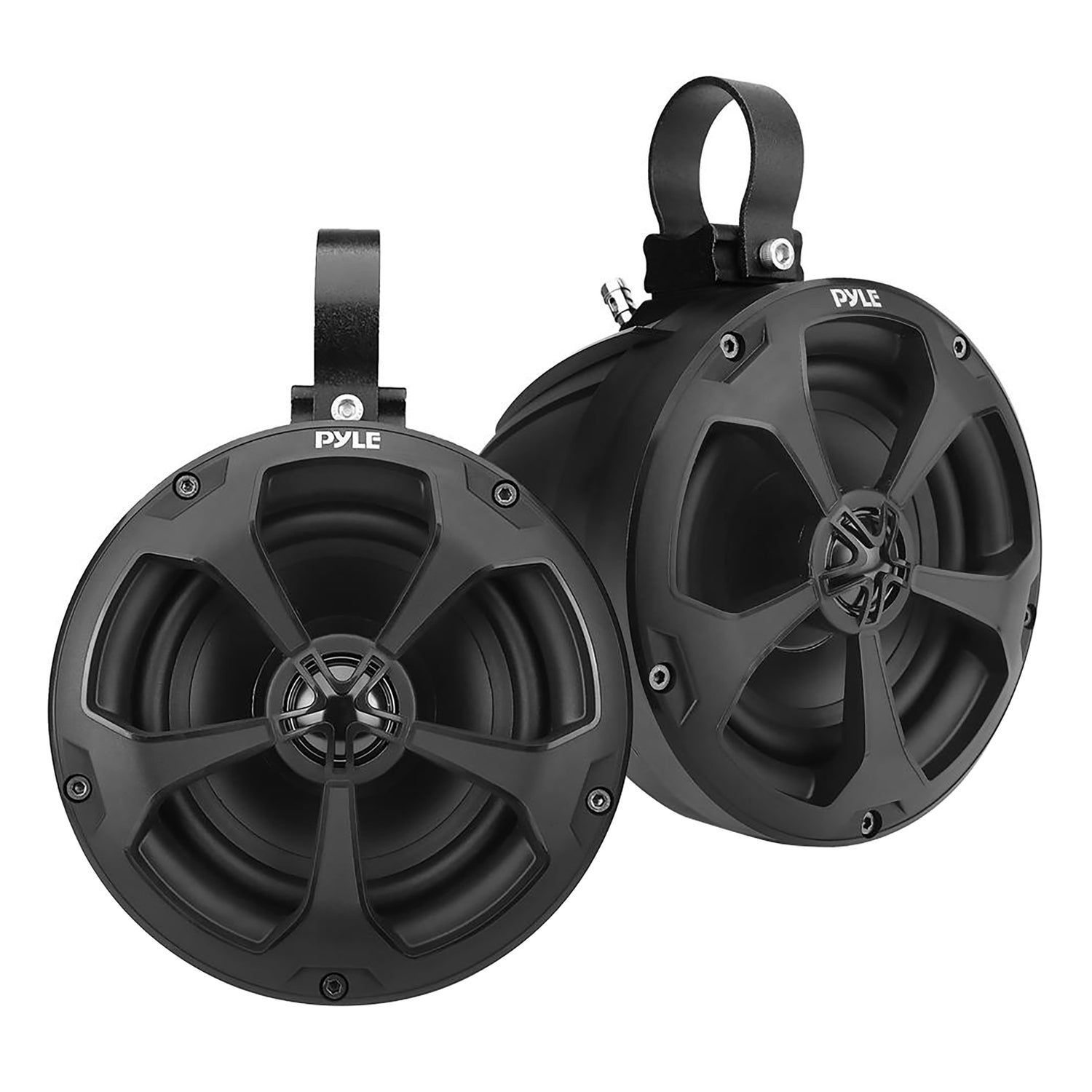 Pyle PLUTV51BK 5.25-In. 2-Way Full-Range Marine/UTV/Powersport Off-Road Speakers, 1000 Watts, 4 Ohms, Waterproof, Universal Brackets, Pair