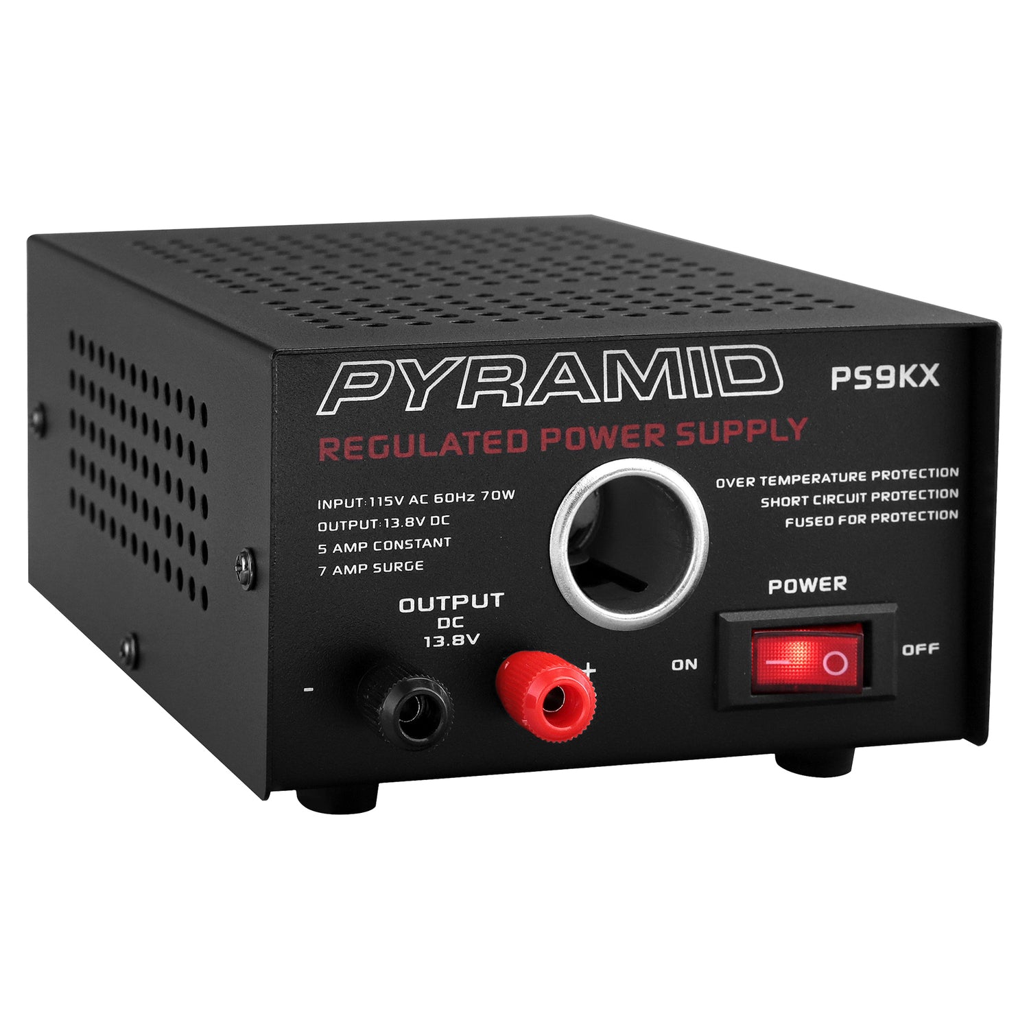 Pyramid Car Audio Gold Series 70-Watt-Input 5-Amp-Constant Bench Power Supply