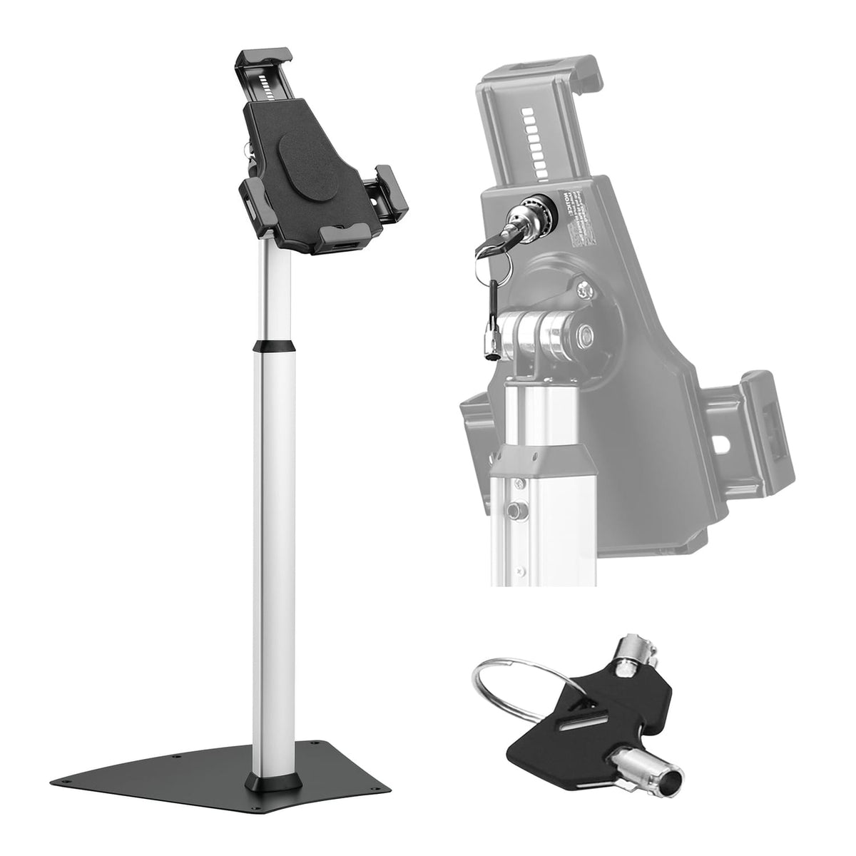 Pyle Anti-Theft Tablet Security Display Floor Stand for 7.9-In to 10.1-In. Tablets