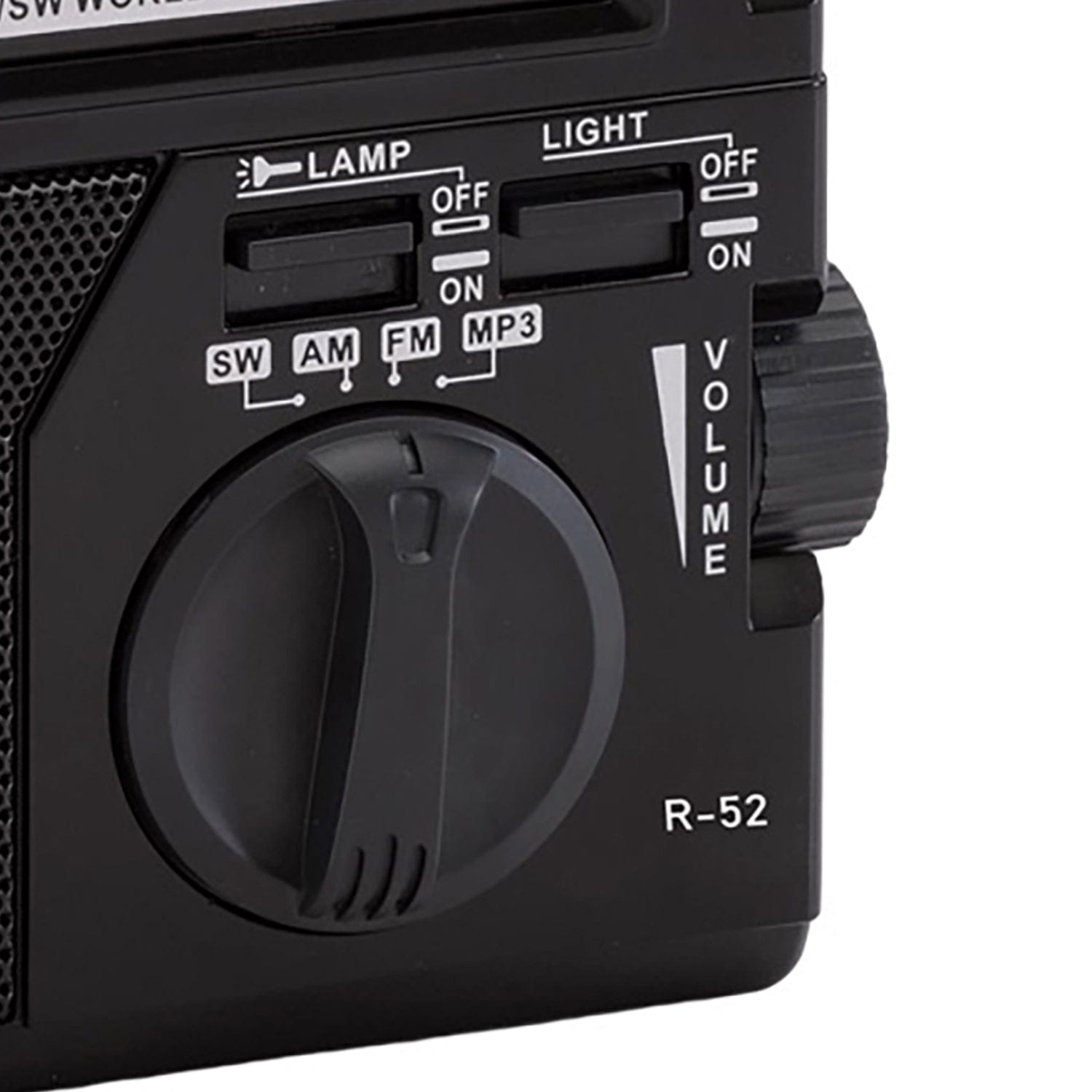 QFX Portable AM/FM/Shortwave Radio with Bluetooth, Flashlight, and Solar Panel, Black, R-52