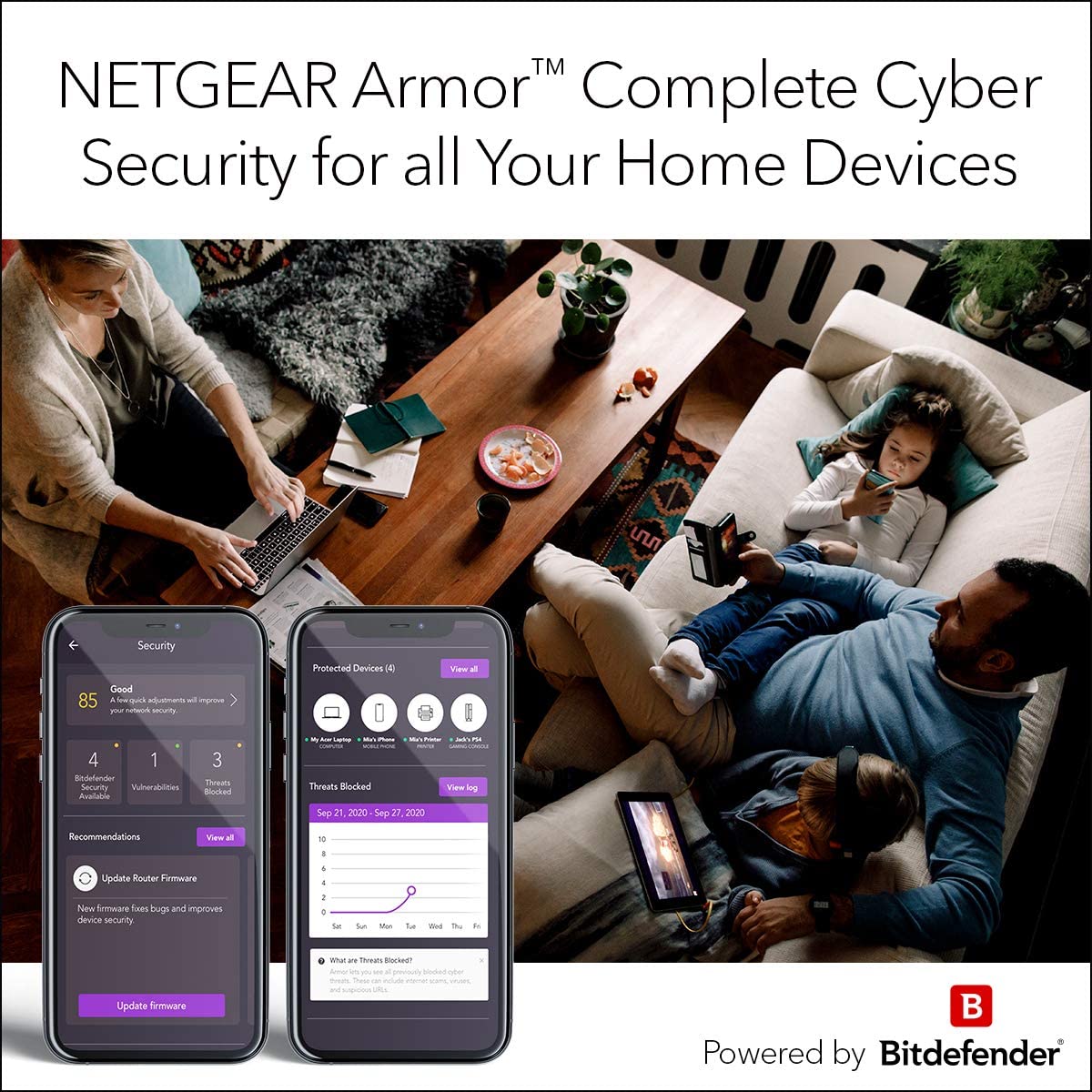 Netgear RAX50 Nighthawk AX6/6-Stream AX5400 WiFi 6 Router - Certified Refurbished