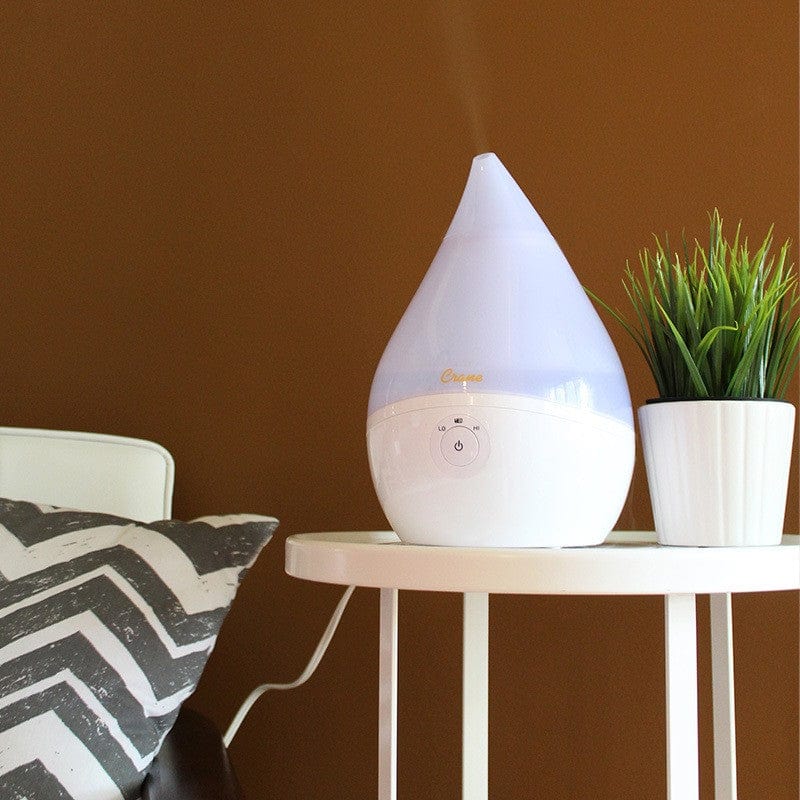 Crane EE-5302W Droplet Ultrasonic Cool Mist 0.5 Gallon Humidifier White - Certified Refurbished