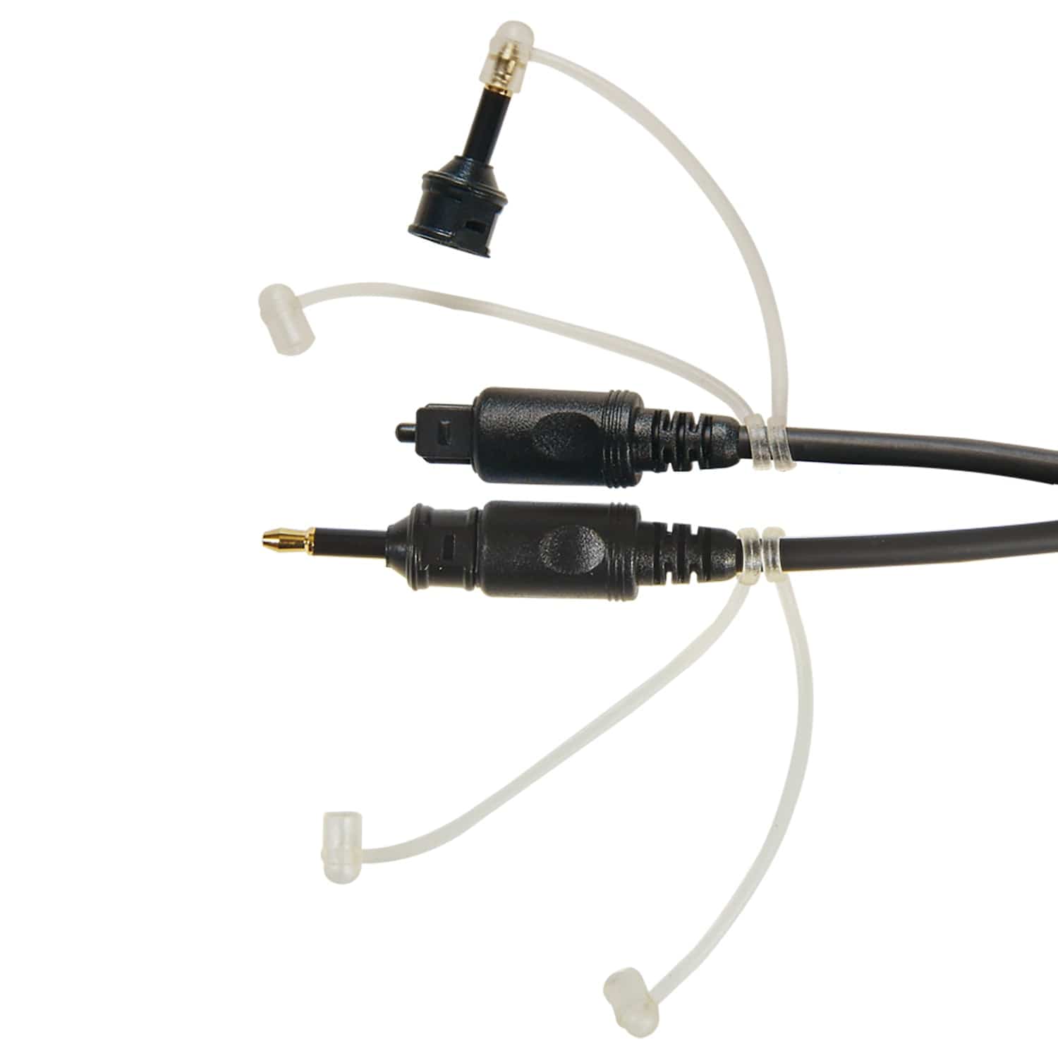 RCA Digital Optical Cable with Two 3.5-mm Adapters, 6 Ft., Black