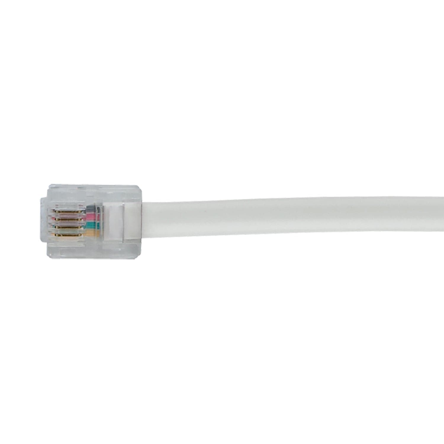 RCA Rounded Phone Line Cord, 7 Ft., White