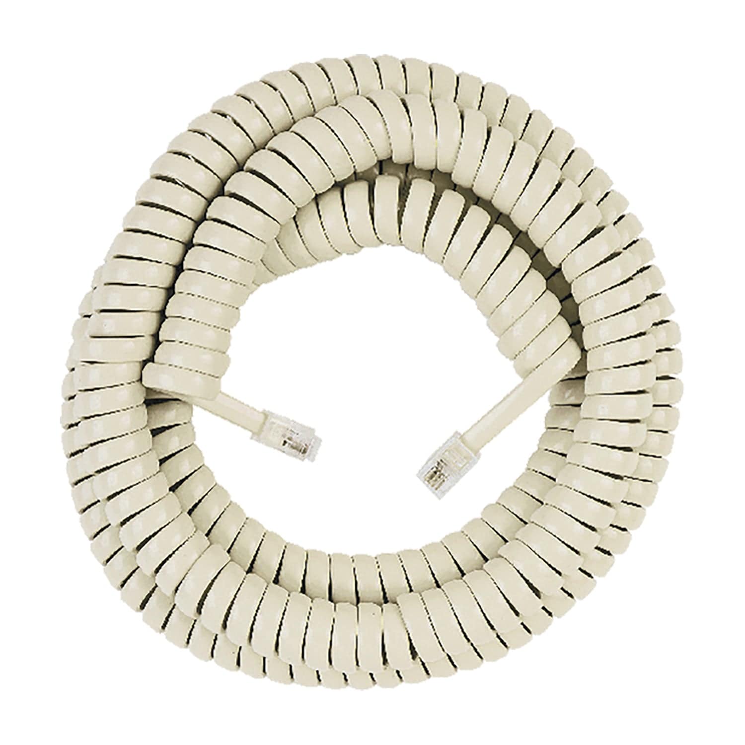 RCA Standard Handset Coil Cord, 25 Ft., Almond