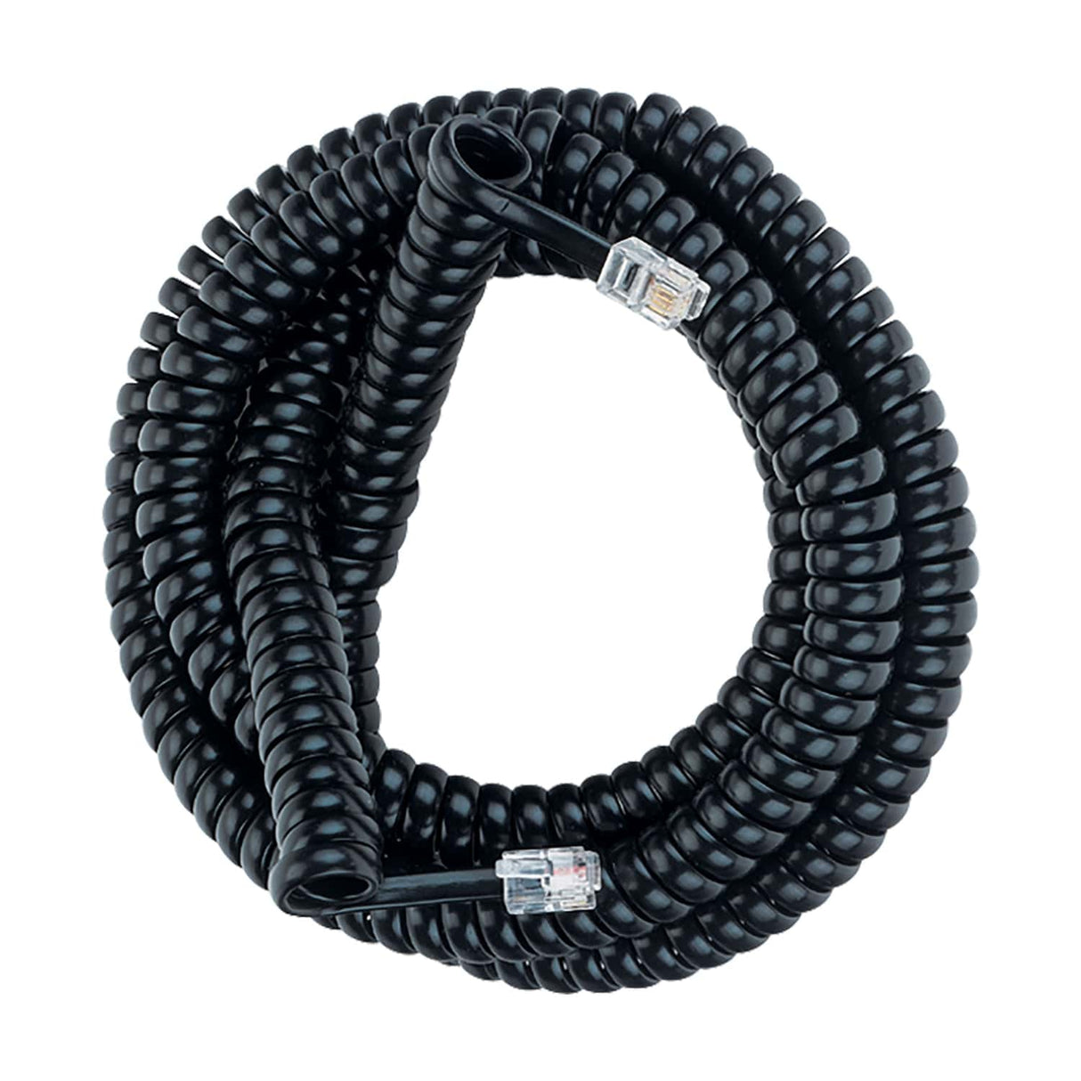 RCA Standard Handset Coil Cord, 25 Ft., Black