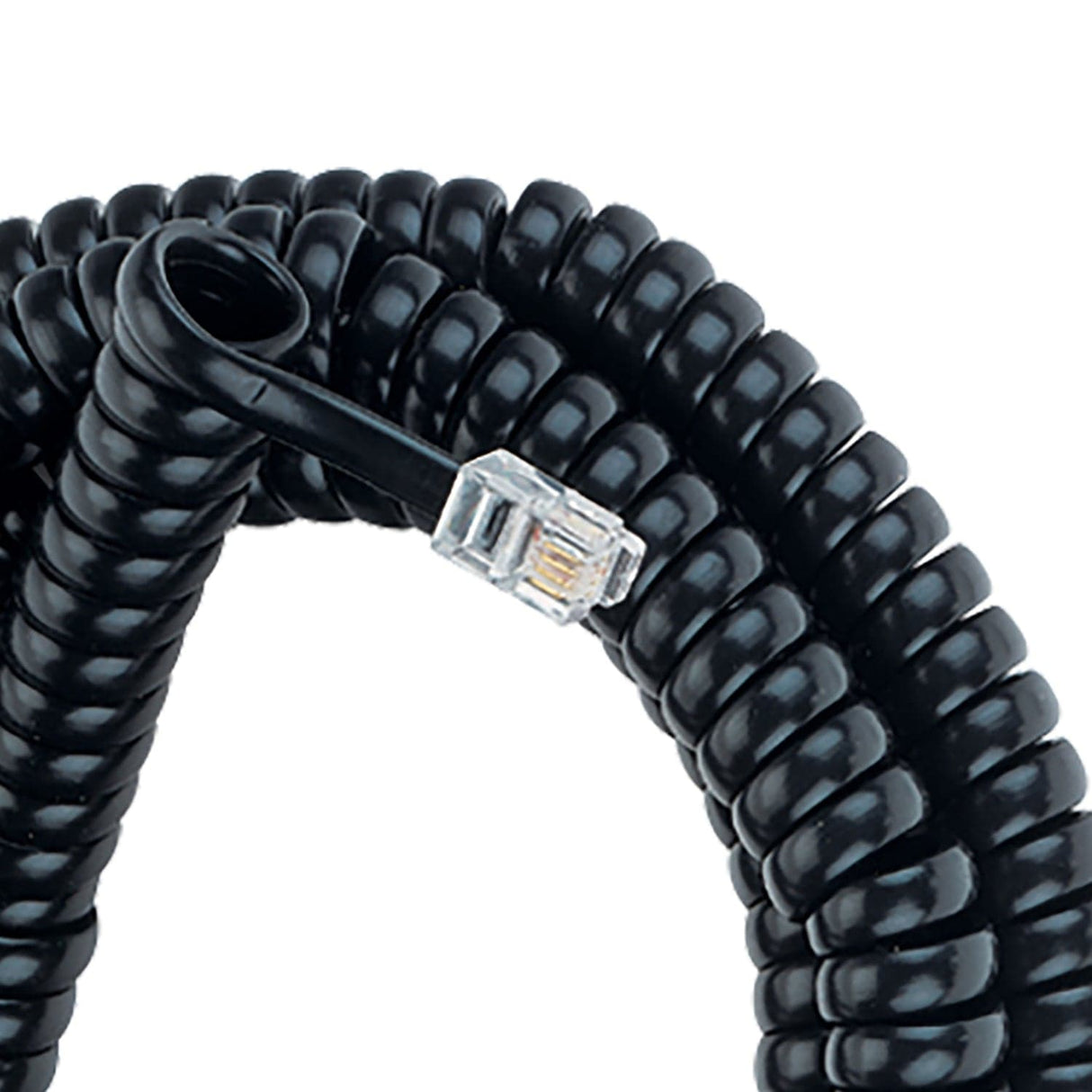 RCA Standard Handset Coil Cord, 25 Ft., Black