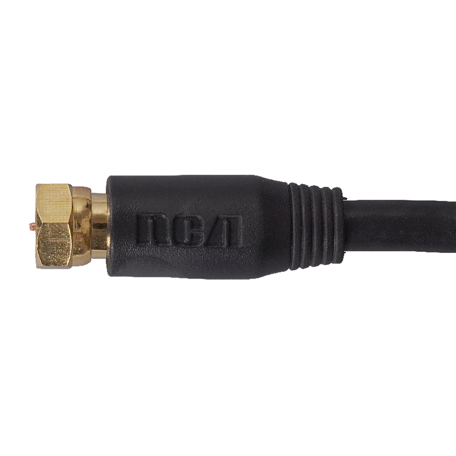 RCA RG6 Coaxial Cable with F-Connectors, 3 Ft., Black