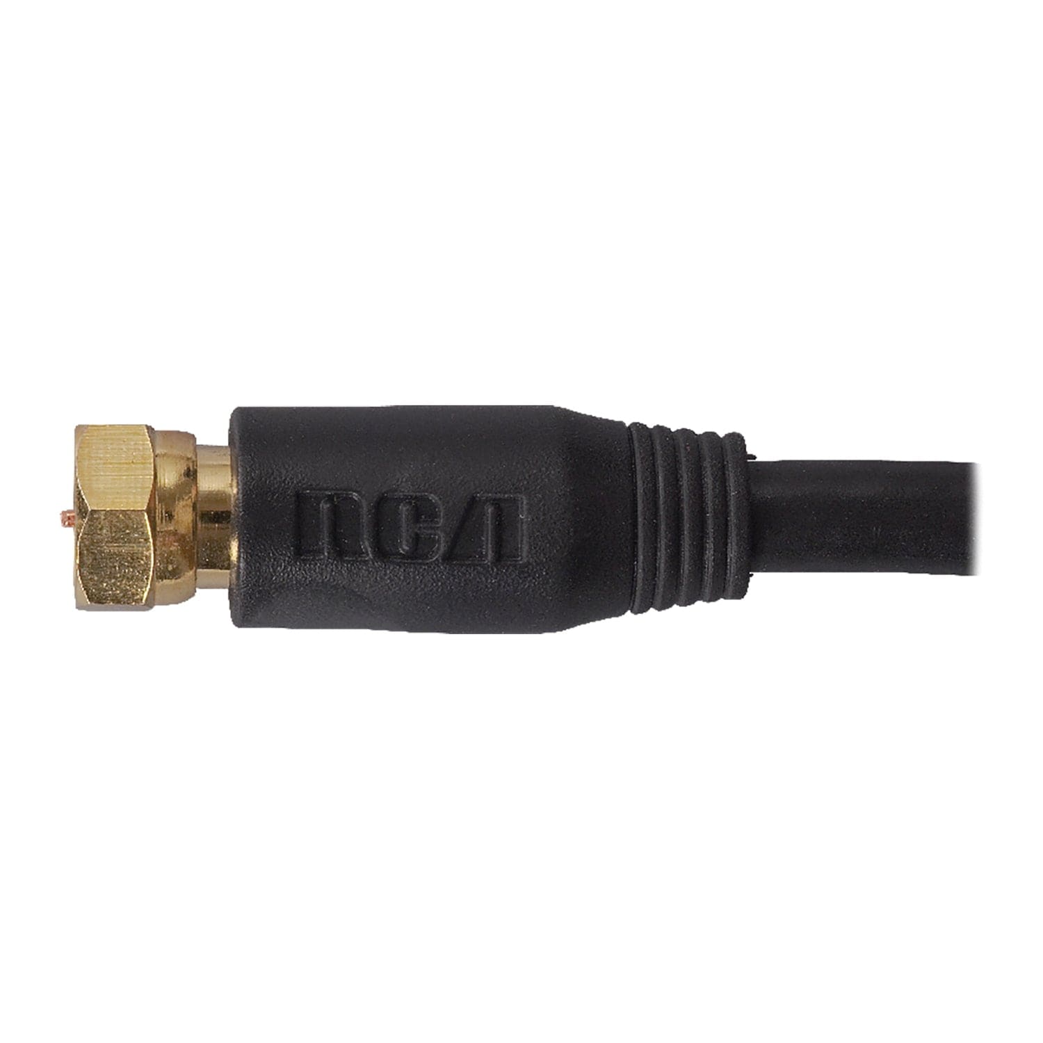 RCA RG6 Coaxial Cable with F-Connectors, 6 Ft., Black