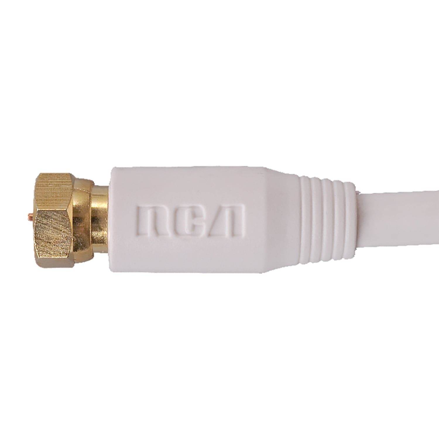 RCA RG6 Coaxial Cable with F-Connectors, 12 Ft., White