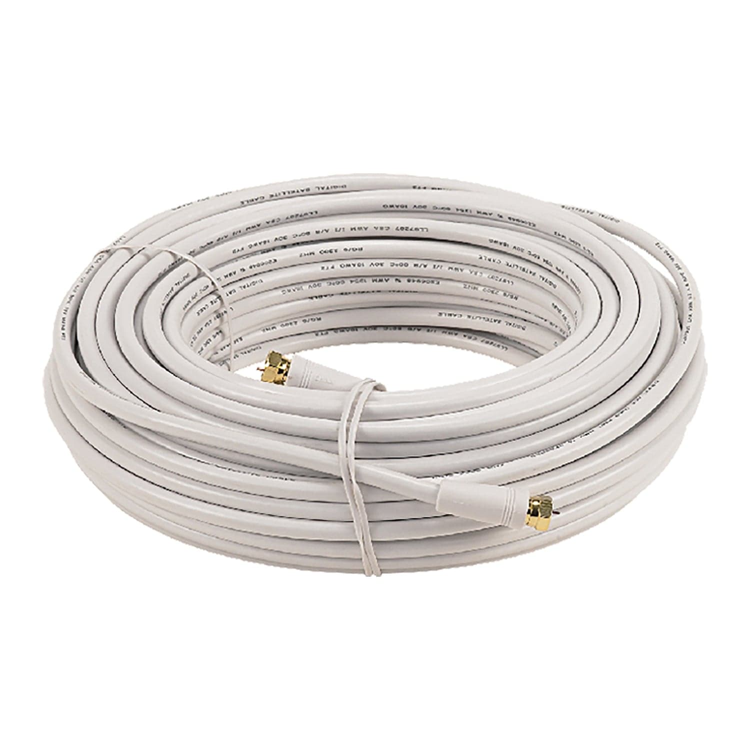 RCA RG6 Coaxial Cable with F-Connectors, 50 Ft., White