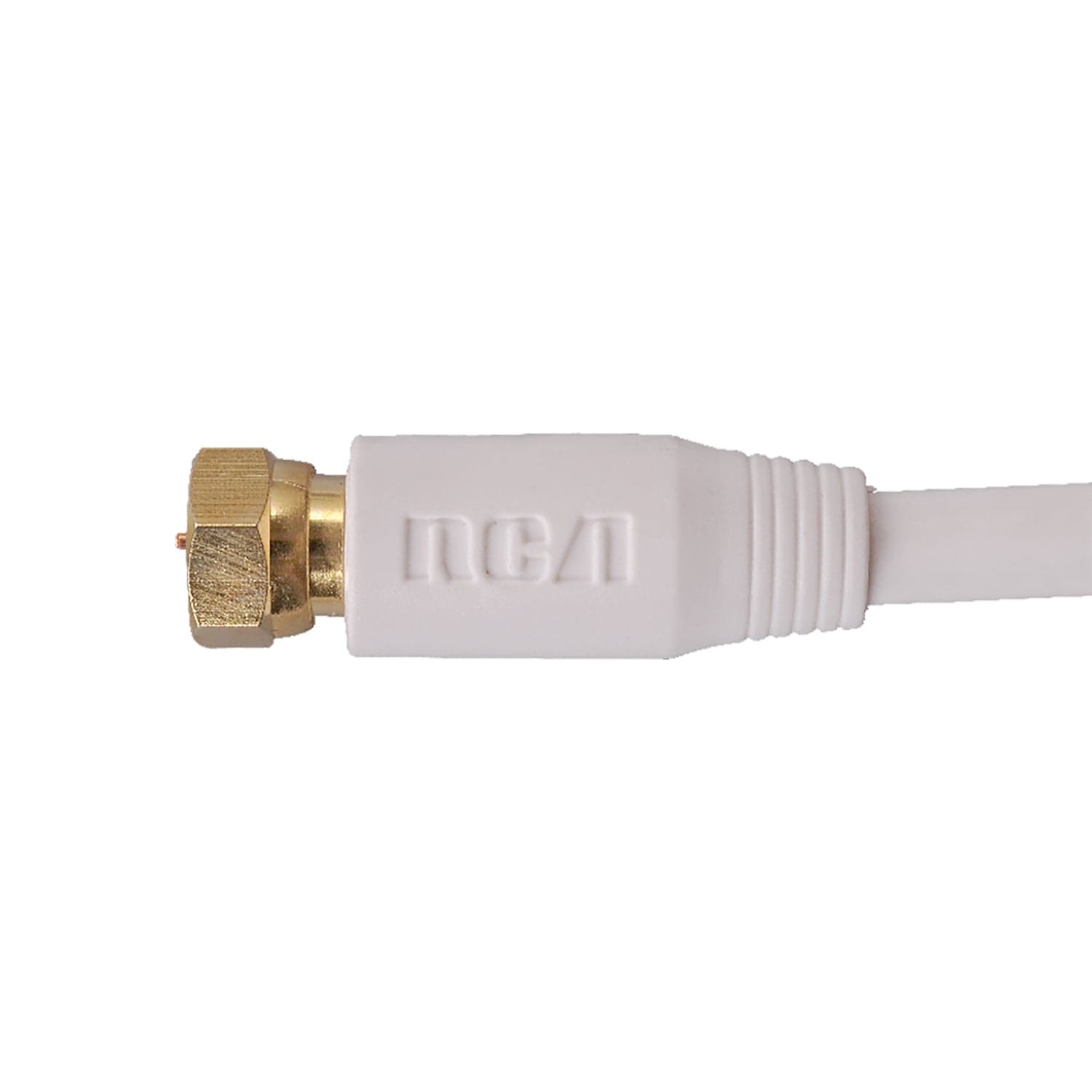 RCA RG6 Coaxial Cable with F-Connectors, 50 Ft., White