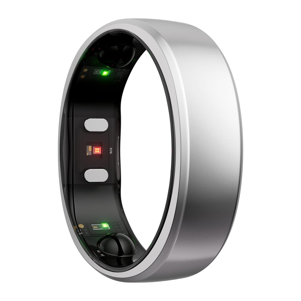 RingConn Gen 2 Ultra-Thin Smart Ring with Sleep Apnea Monitoring and Health Tracking, Size 8, Future Silver