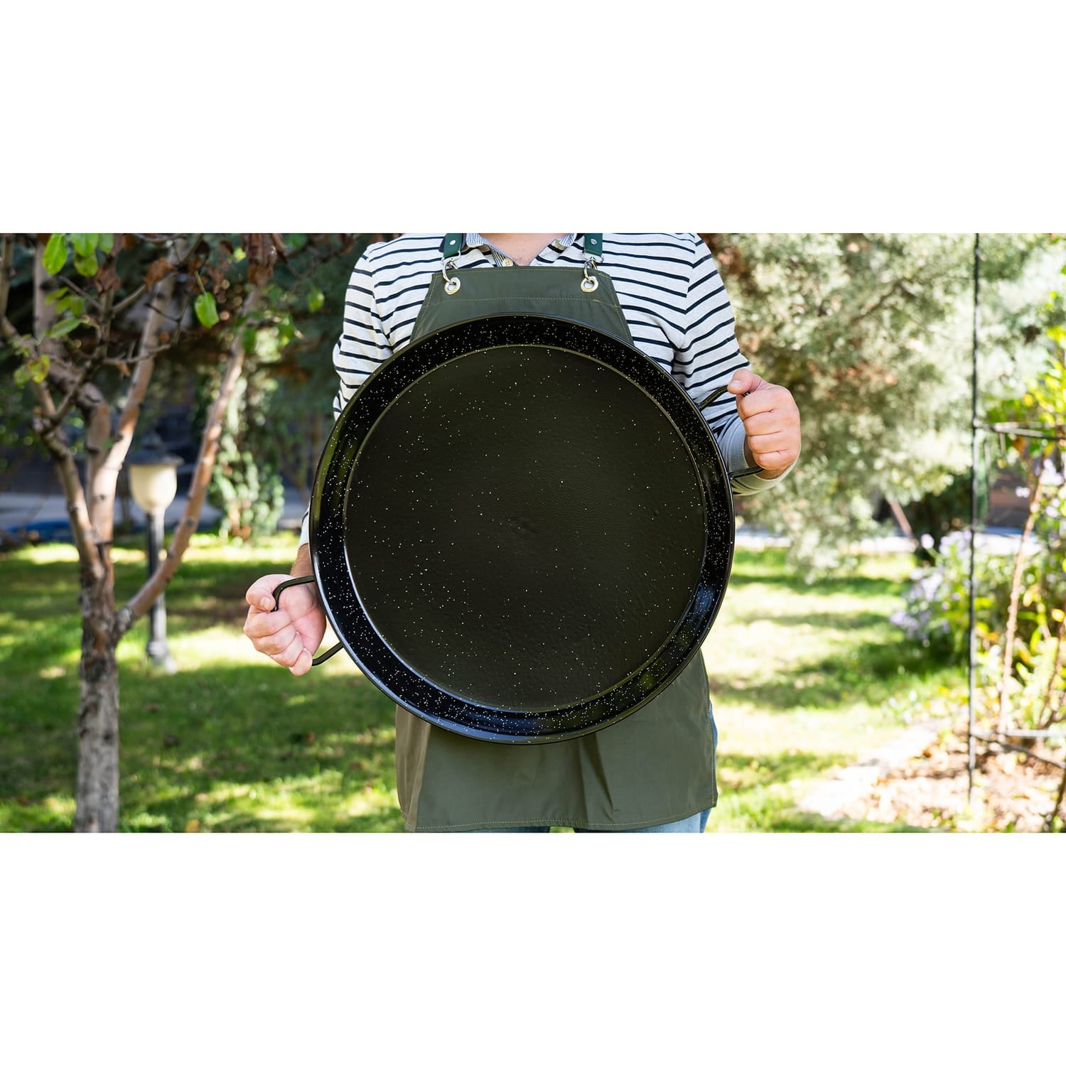 Ringg Outdoor Indoor/Outdoor Enameled Carbon Steel Cooking Pan, 20 in./14 Servings