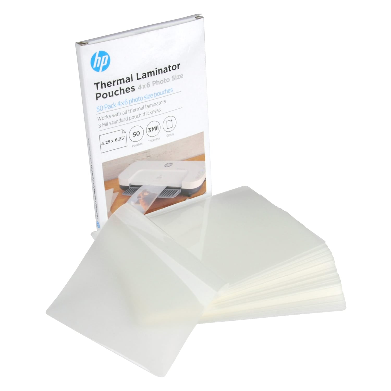 HP Thermal Laminating Pouches for 4x6 Photos, 4.25 In. x 6.25 In., 50-Case Pack