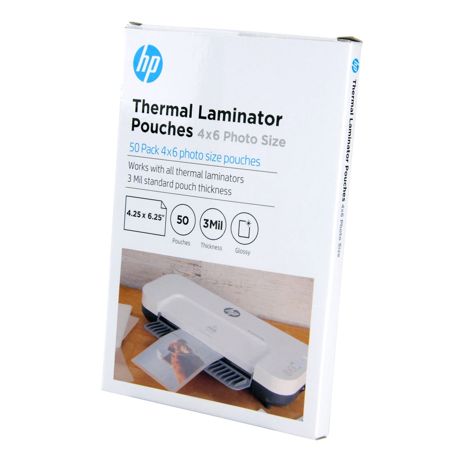 HP Thermal Laminating Pouches for 4x6 Photos, 4.25 In. x 6.25 In., 50-Case Pack
