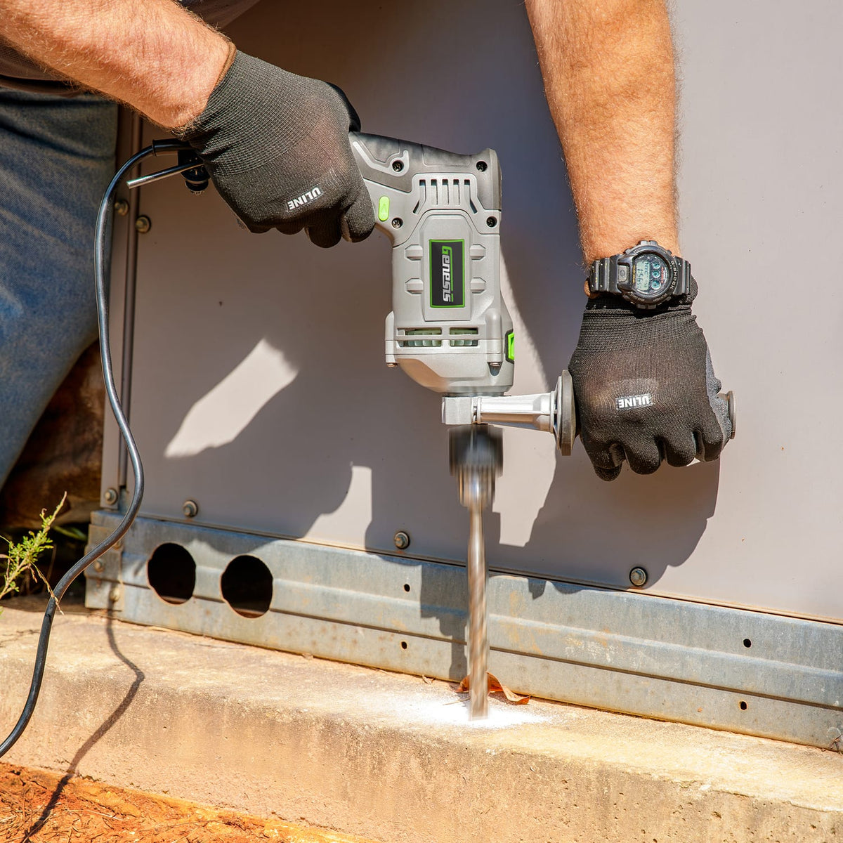 Genesis 7.5-Amp Corded Variable-Speed Hammer Drill with Standard and Hammer Modes, All-Metal 1/2-In. Chuck, 360° Handle, up to 44800 Blows per Minute