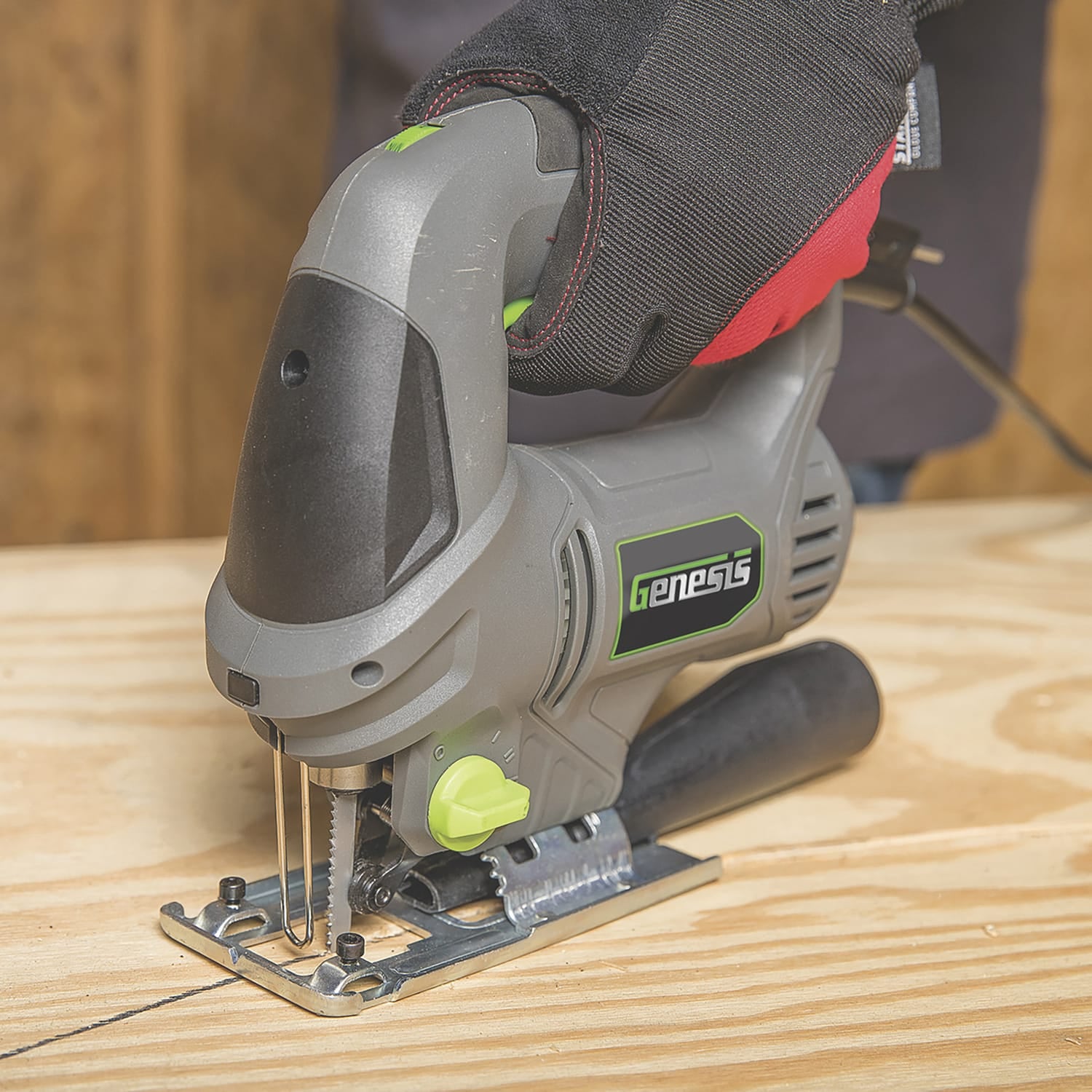 Genesis 5-Amp Variable-Speed Orbital Jigsaw with Blades