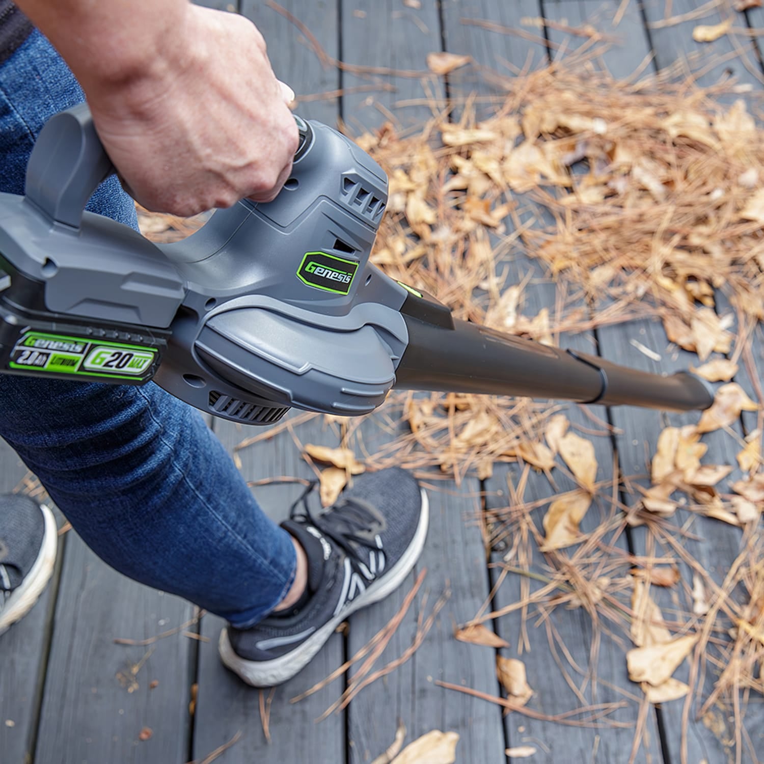 Genesis G20Max 130-MPH at 95-CFM 20-Volt Battery-Powered 2-Speed Blower/Sweeper