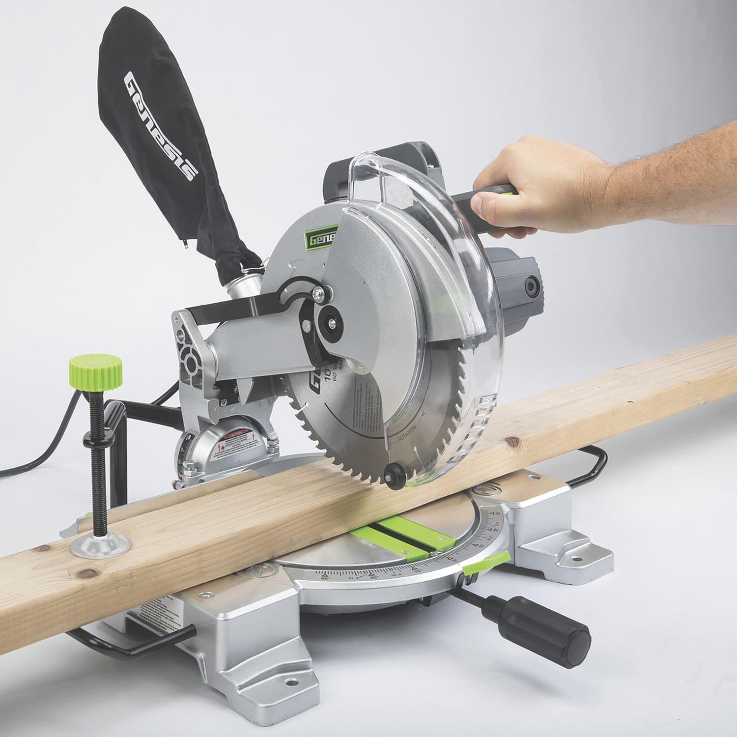 Genesis 15-Amp 10-In. Compound Miter Saw with Laser Guide and Blade