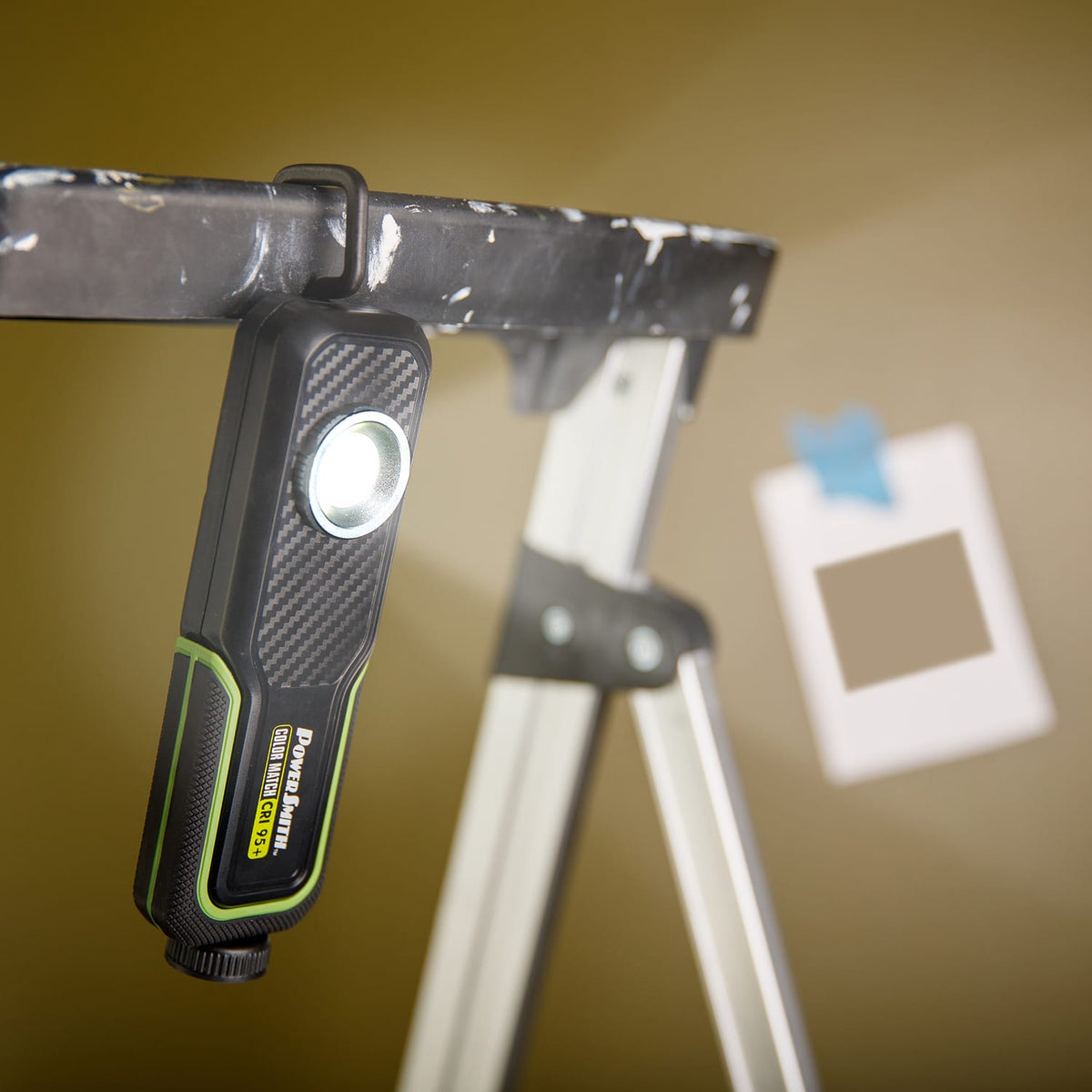 PowerSmith LED 500-Lumen Rechargeable Color-Match Inspection Light with Kickstand, Rotating Hook, Magnetic Base, Sealed Switches, IP65