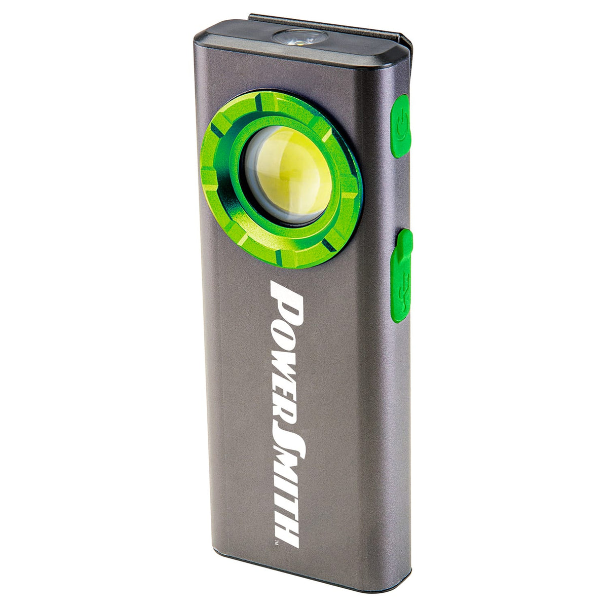 PowerSmith LED 1200-Lumen Rechargeable Pocket Flood/Spotlight, Waterproof, Magnetic Base, Metal Pocket Clip with Magnet, up to 164-Ft. Beam Distance