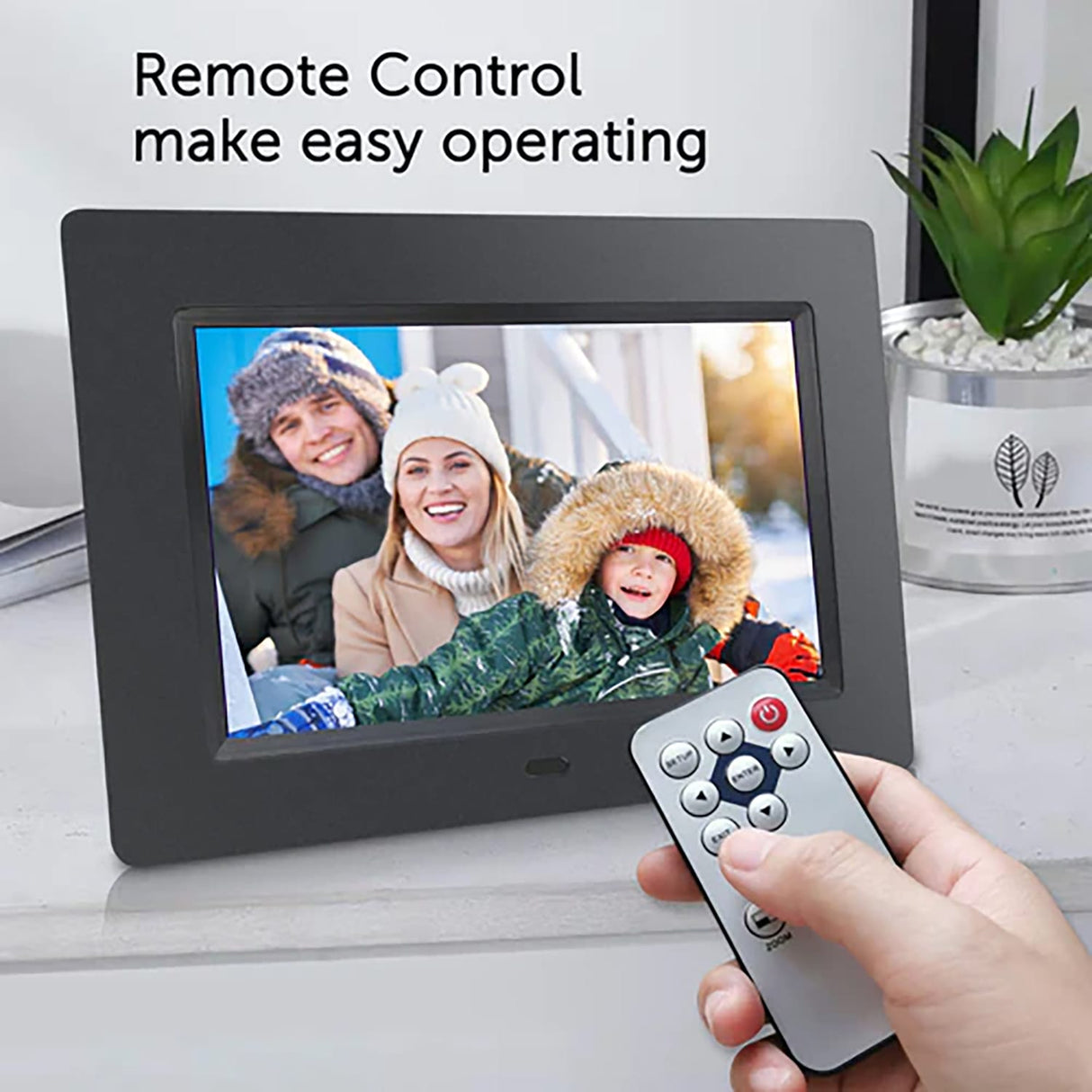 Sonicgrace 7-In. Non-Wi-Fi Digital Photo Frame with Remote, PF705