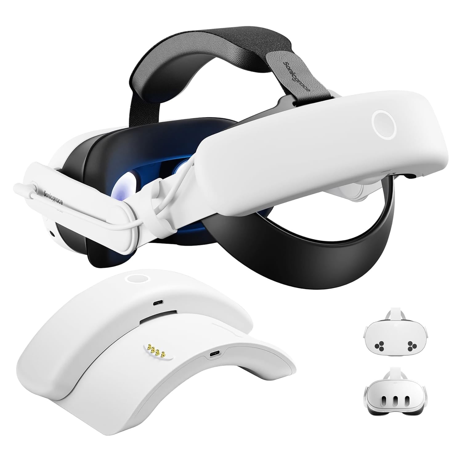 Sonicgrace S3 Duo Magnetic-Battery Comfort Head Strap with Charging System