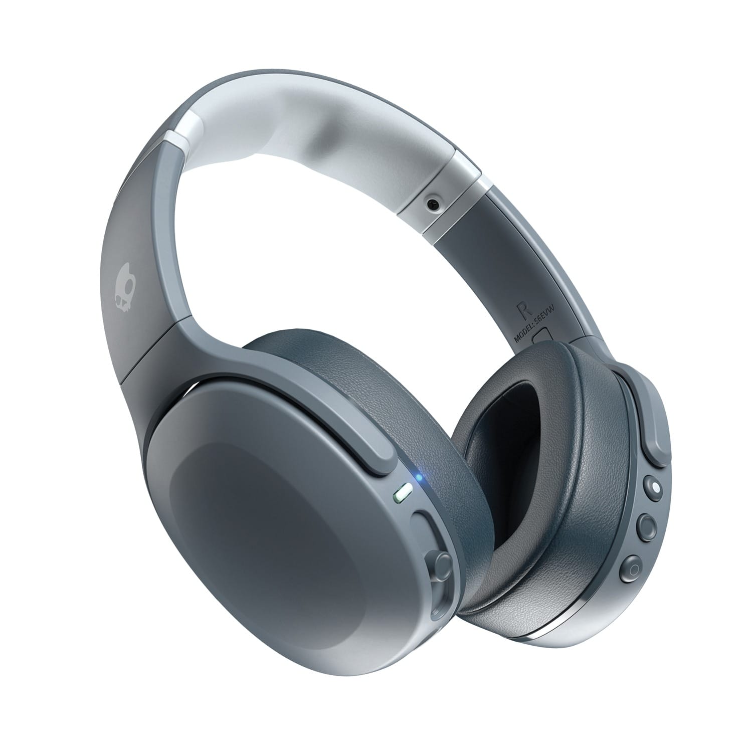 Skullcandy Crusher Evo Sensory Bass Bluetooth Flat-Folding Over-Ear Headphones with Mic and 3.5-mm Aux Input, up to 40 Hours of Play Time, Chill Gray