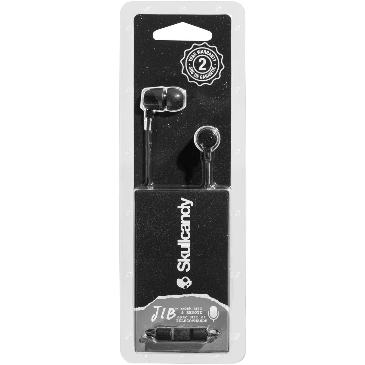 Skullcandy Jib Wired In-Ear Earbuds with In-Line Mic and 3.5-mm Connector, Black