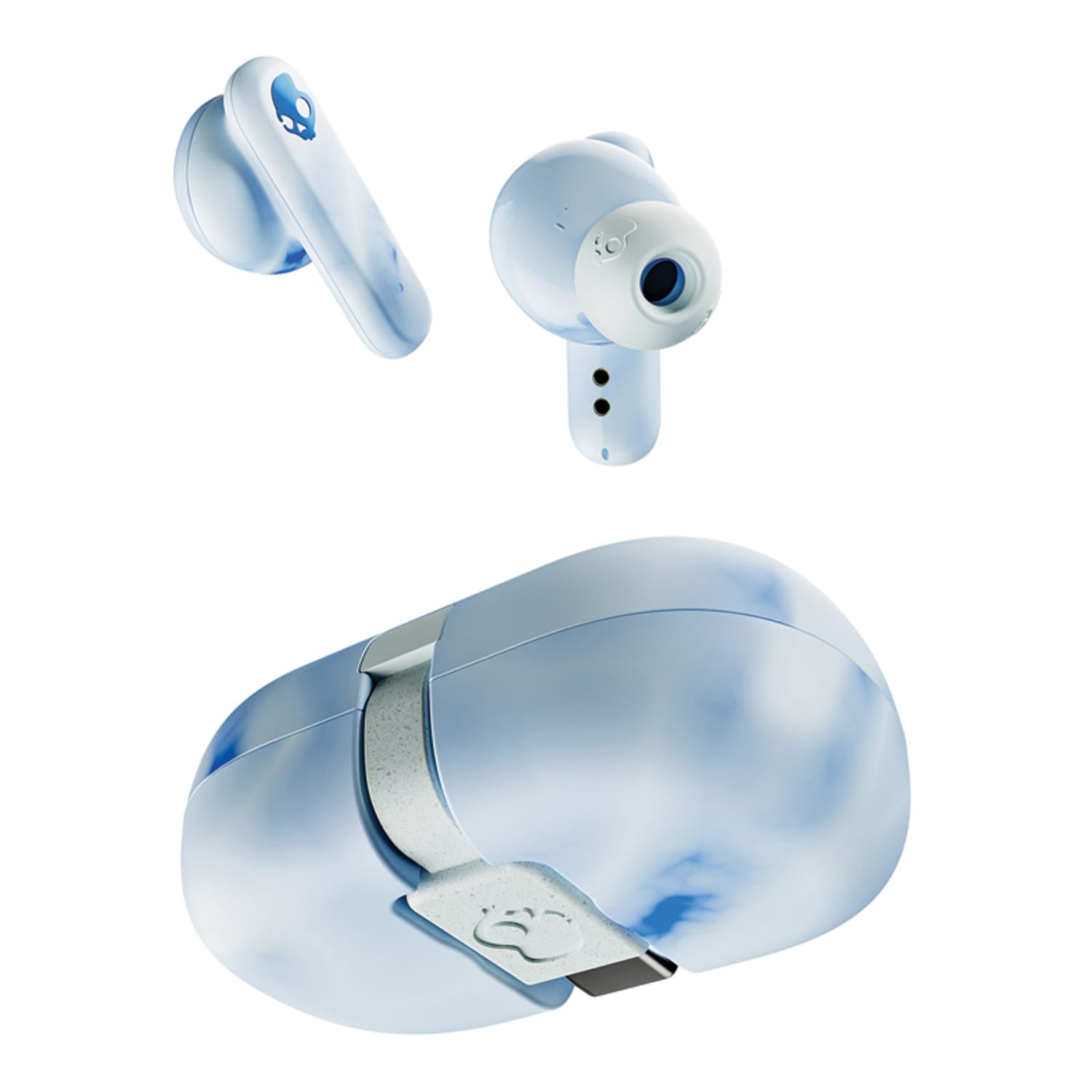 Skullcandy EcoBuds TWS Bluetooth In-Ear Earbuds with Mic and Battery-Free Charging Dock, up to 8 Hours Play Time, Sweat/Water-Resistant