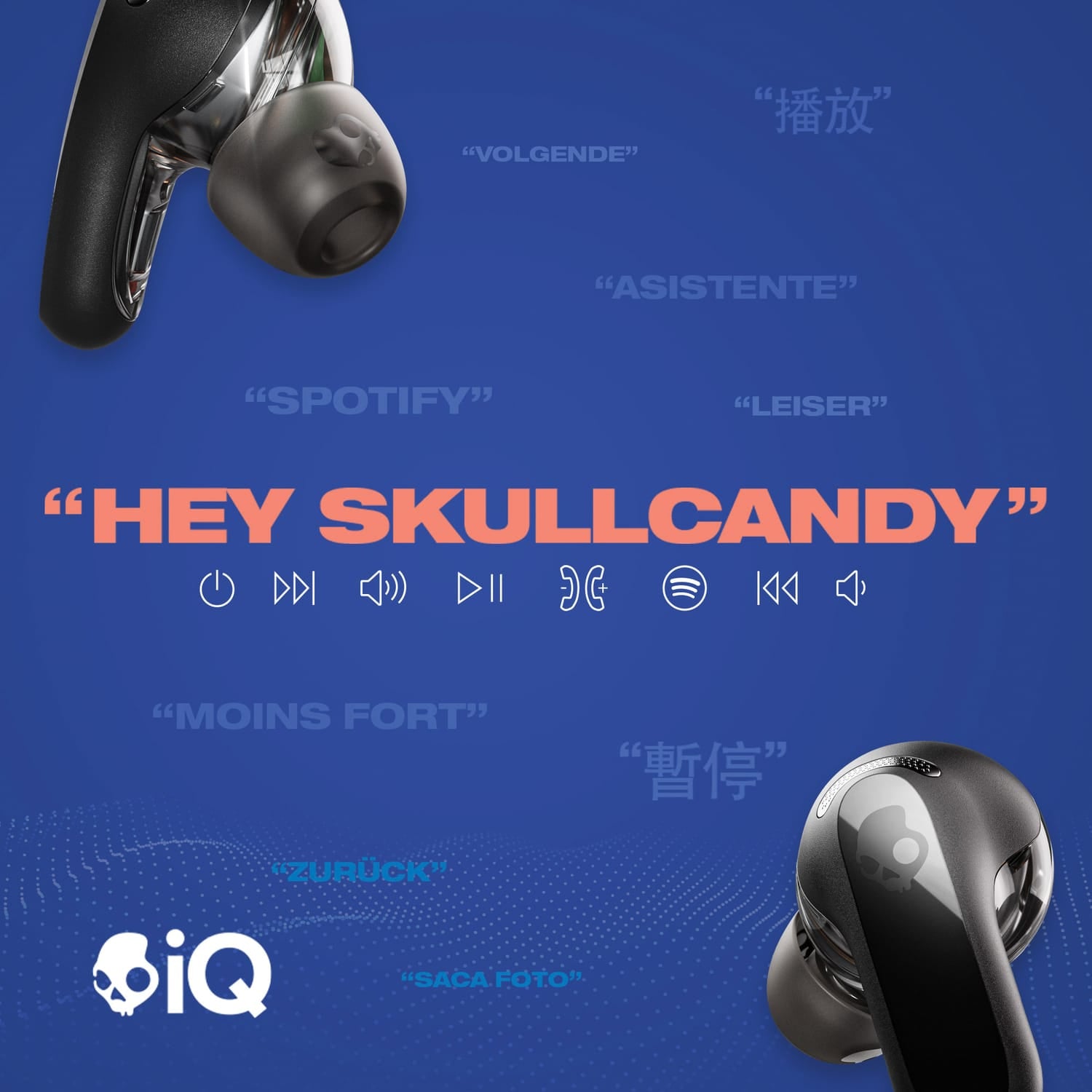 Skullcandy Rail ANC TWS Bluetooth In-Ear Earbuds with Mics and Charging Case, up to 38 Hours Play Time, IPX4 Sweat/Water-Resistant, True Black