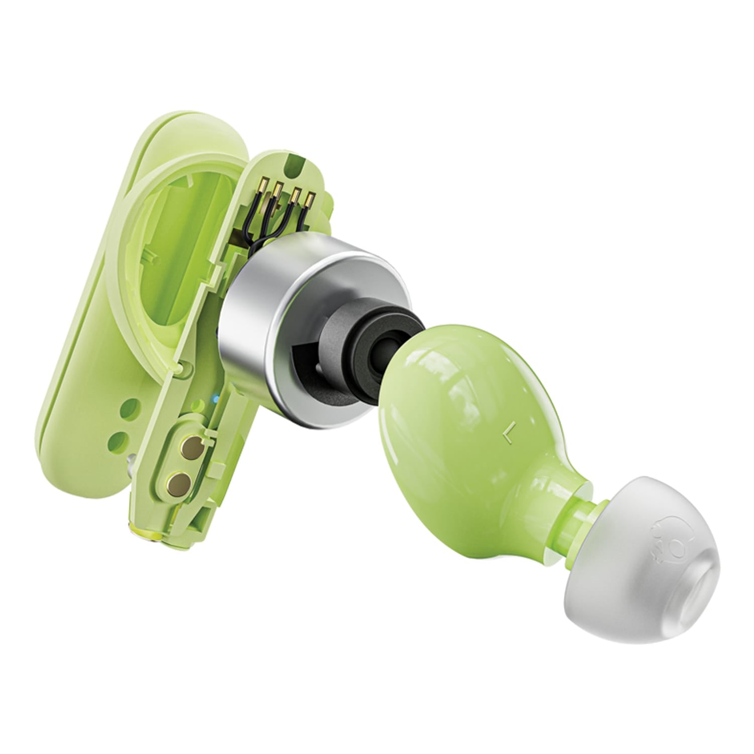 Skullcandy Smokin’ Buds TWS Bluetooth In-Ear Earbuds with Mic and Charging Case, up to 20 Hours of Play Time, IPX4 Sweat-Resistant, Matcha