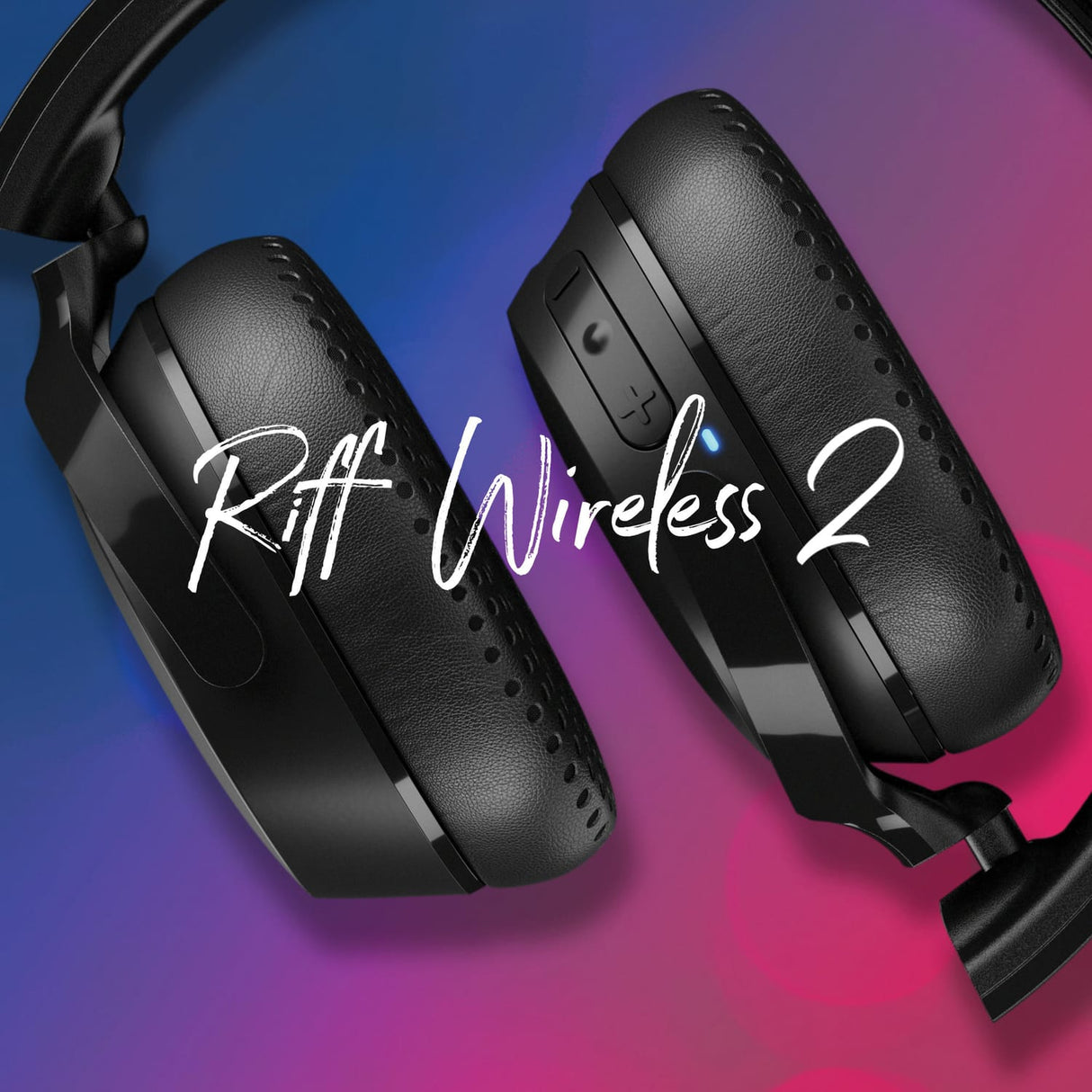 Skullcandy Riff Wireless 2 Bluetooth Folding On-Ear Headphones with Mic and 3.5-mm Aux Input, Low-Latency Audio, up to 34 Hours Play Time