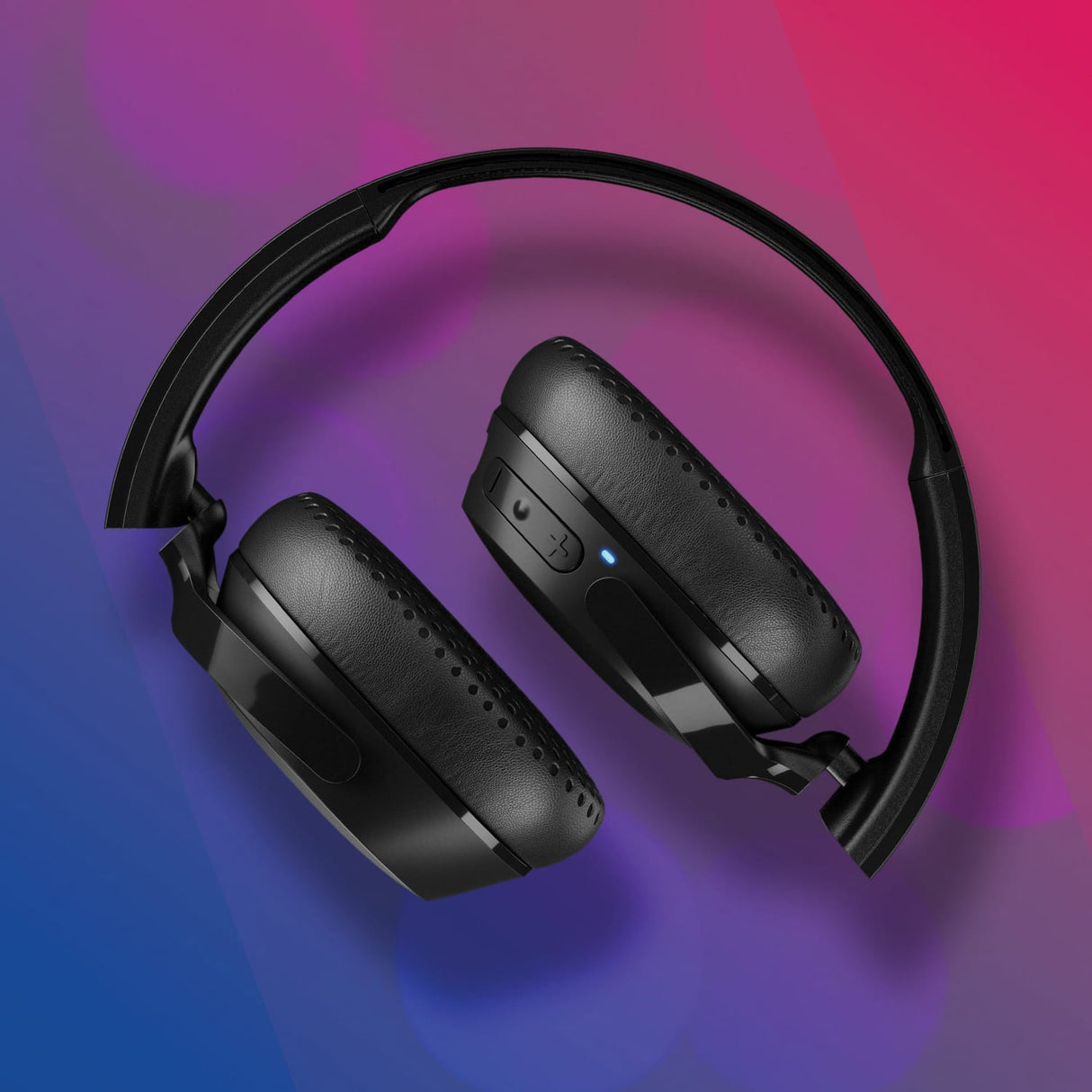 Skullcandy Riff Wireless 2 Bluetooth Folding On-Ear Headphones with Mic and 3.5-mm Aux Input, Low-Latency Audio, up to 34 Hours Play Time
