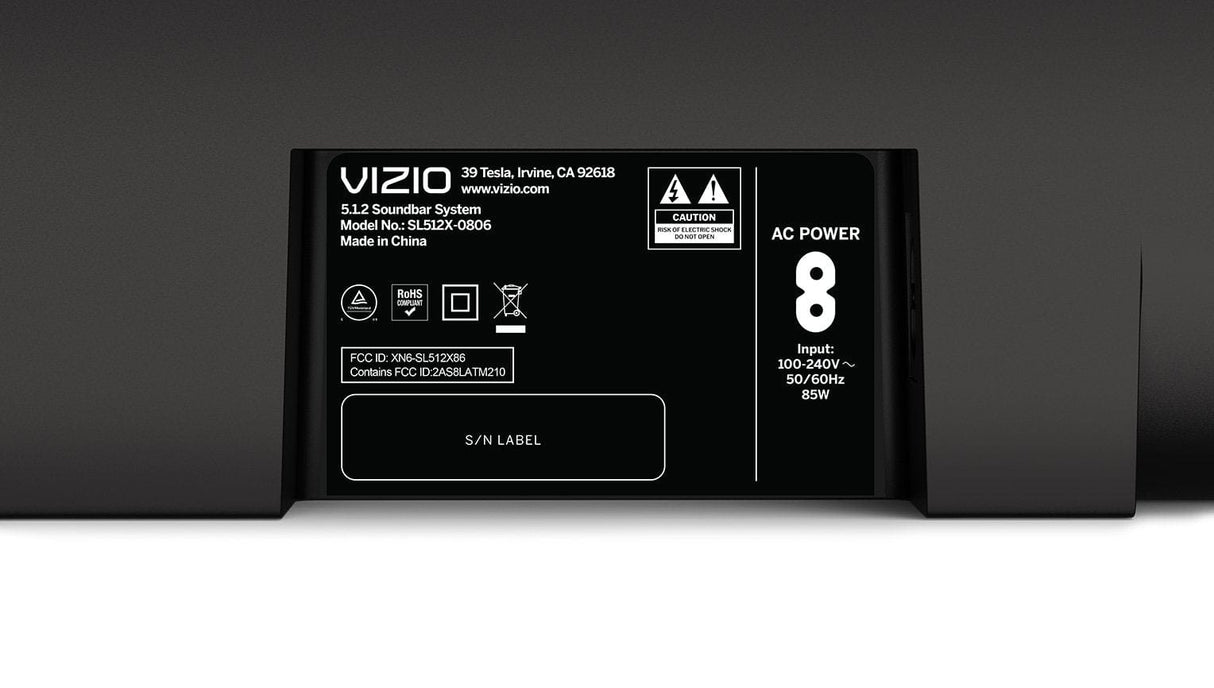 Vizio 36" 5.1.2 Ch Dolby Atmos Soundbar System with Dolby Atmos and DTS:X, Black - Open Box
