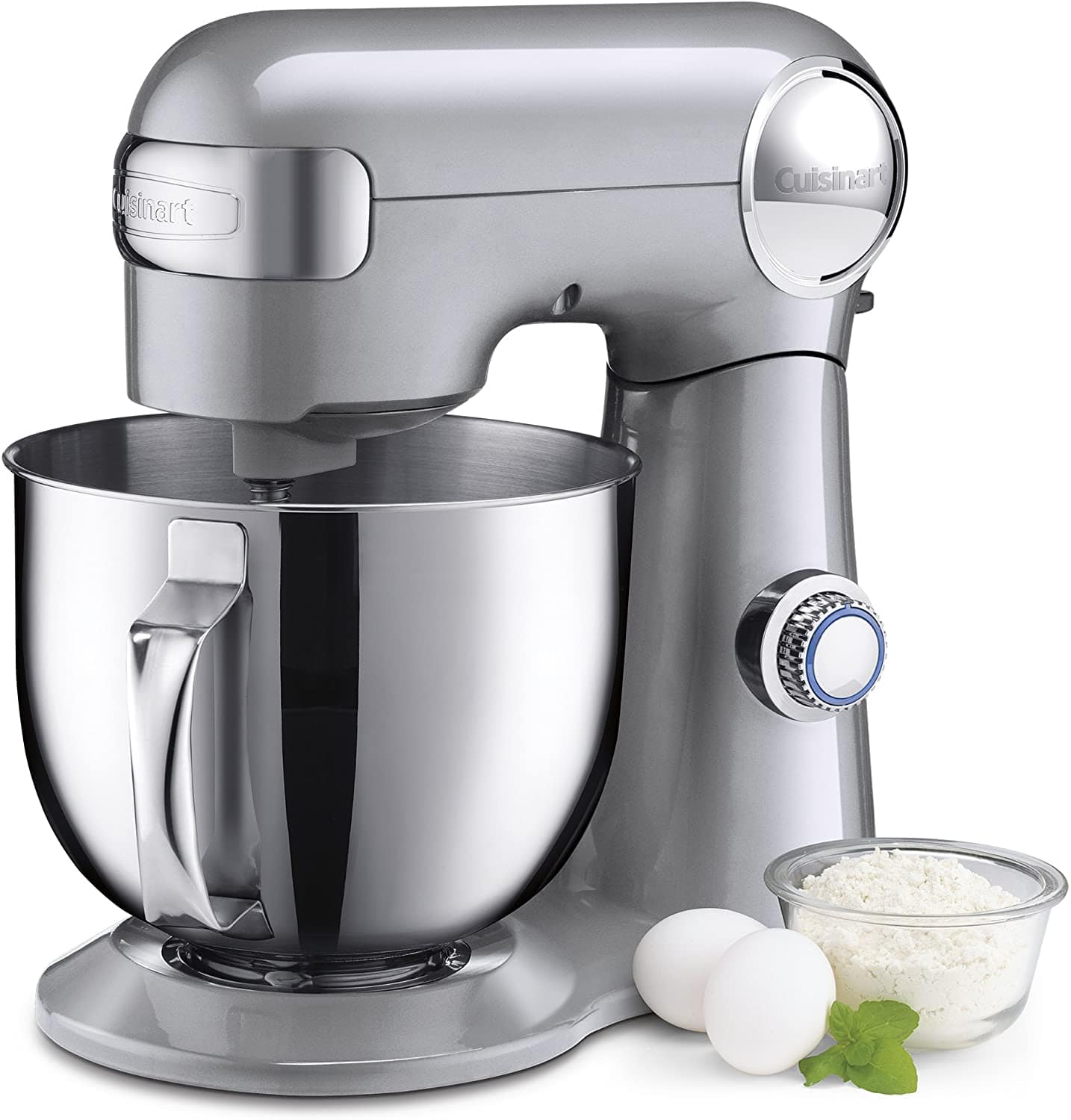 Cuisinart 5.5-Quart Stand Mixer, Brushed Chrome, Silver Lining - Certified Refurbished