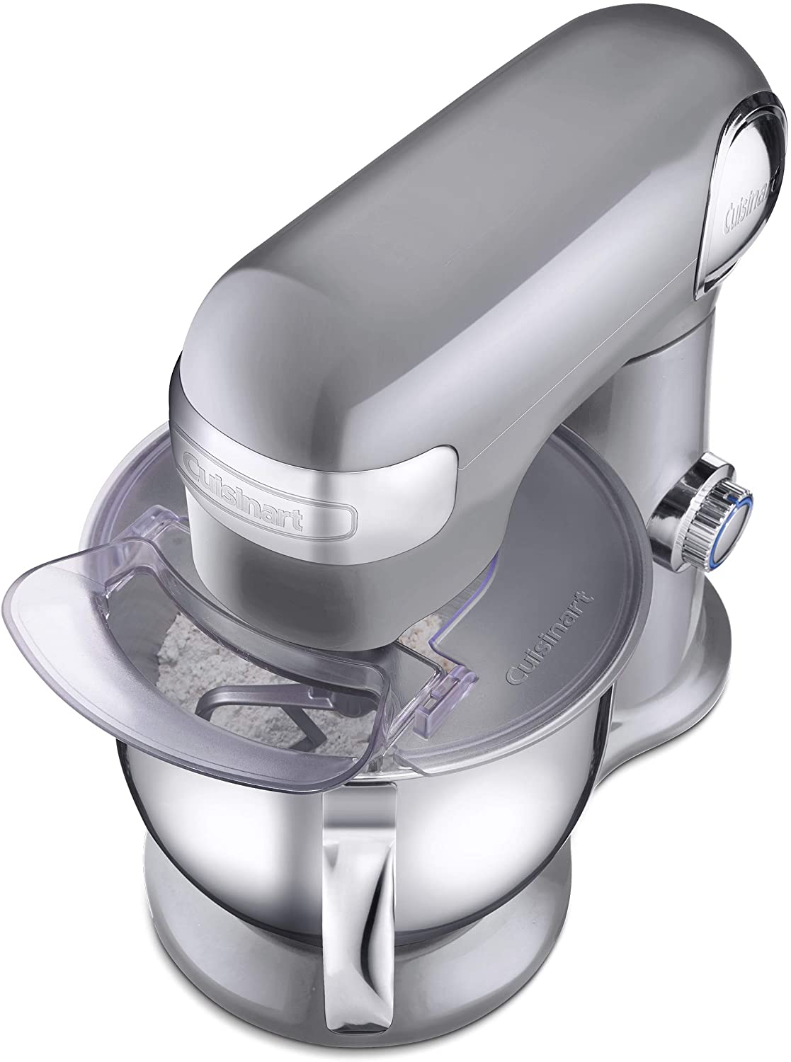 Cuisinart 5.5-Quart Stand Mixer, Brushed Chrome, Silver Lining - Certified Refurbished